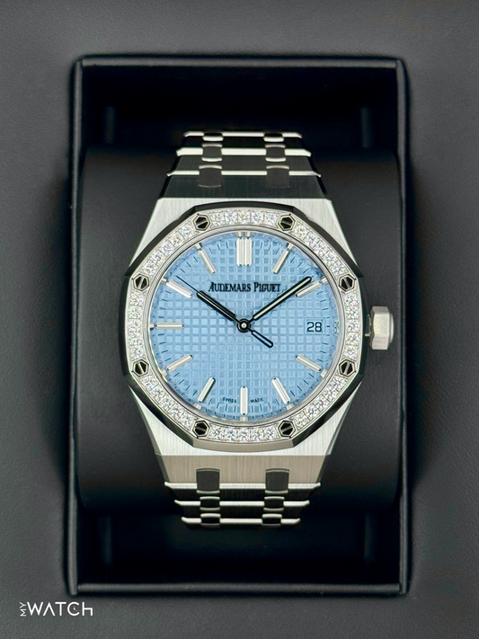 NEW 2025 Audemars Piguet Royal Oak 37mm 15551ST Stainless Steel Blue Dial - MyWatchLLC