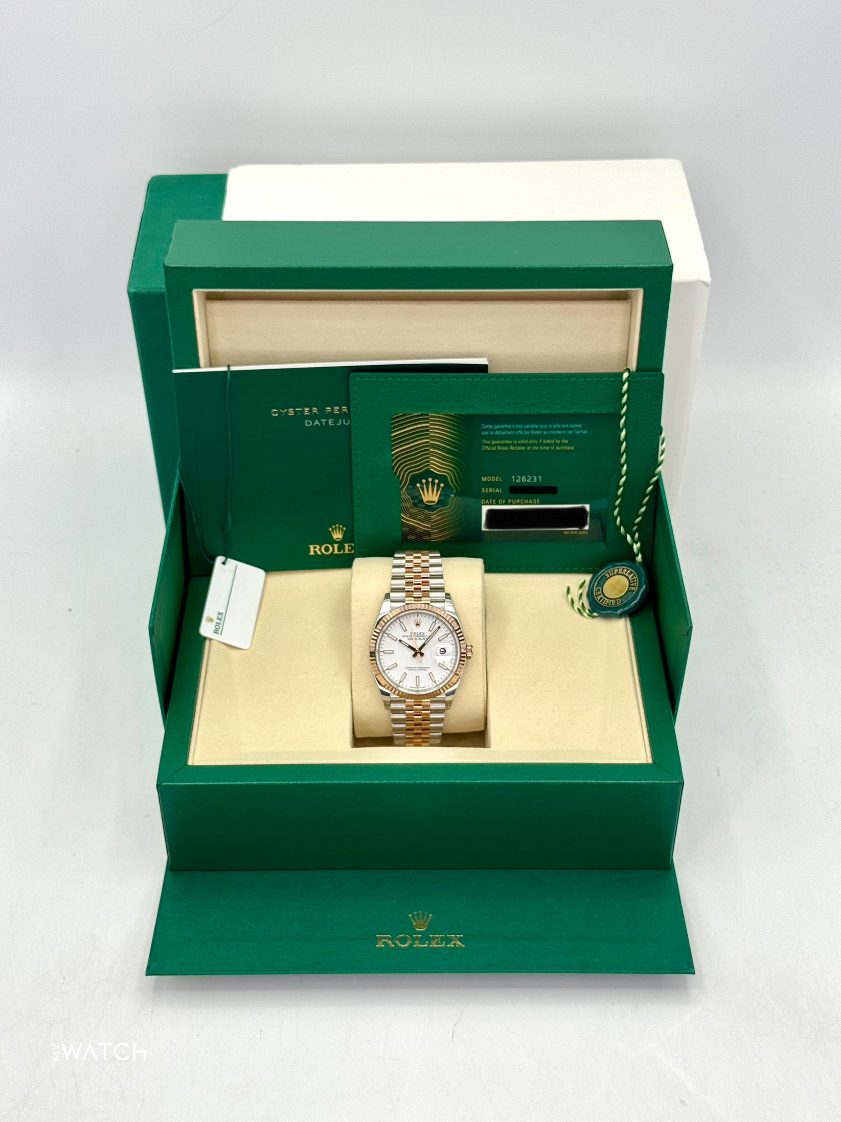 NEW 2025 Rolex Datejust 36mm 126231 Two-Tone Jubilee White Dial - MyWatchLLC