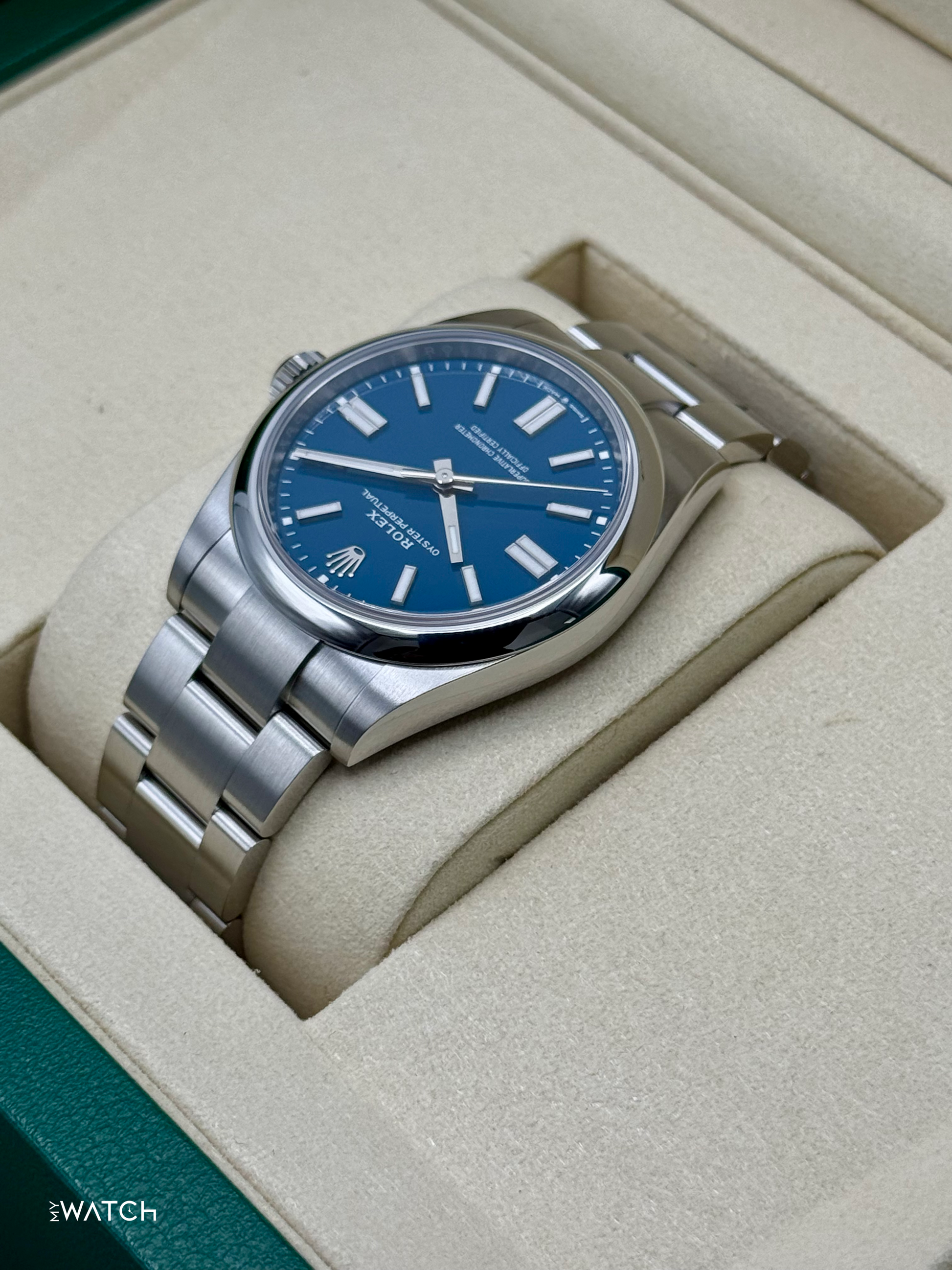 NEW 2025 Rolex Oyster Perpetual 41mm 134300 Med Blue Dial - MyWatchLLC