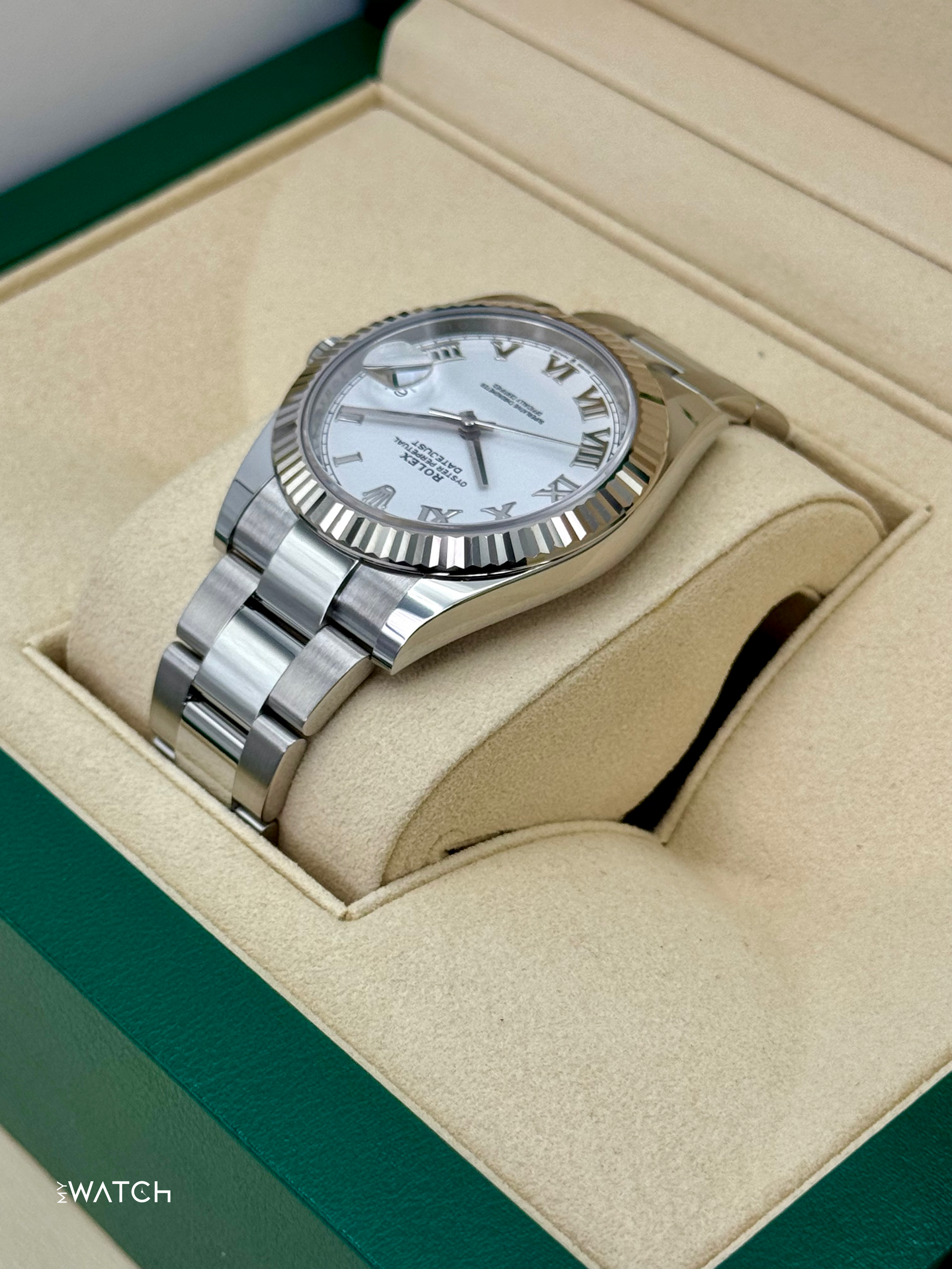 2019 Rolex Datejust 41mm 126334 Stainless Steel Oyster White Dial - MyWatchLLC