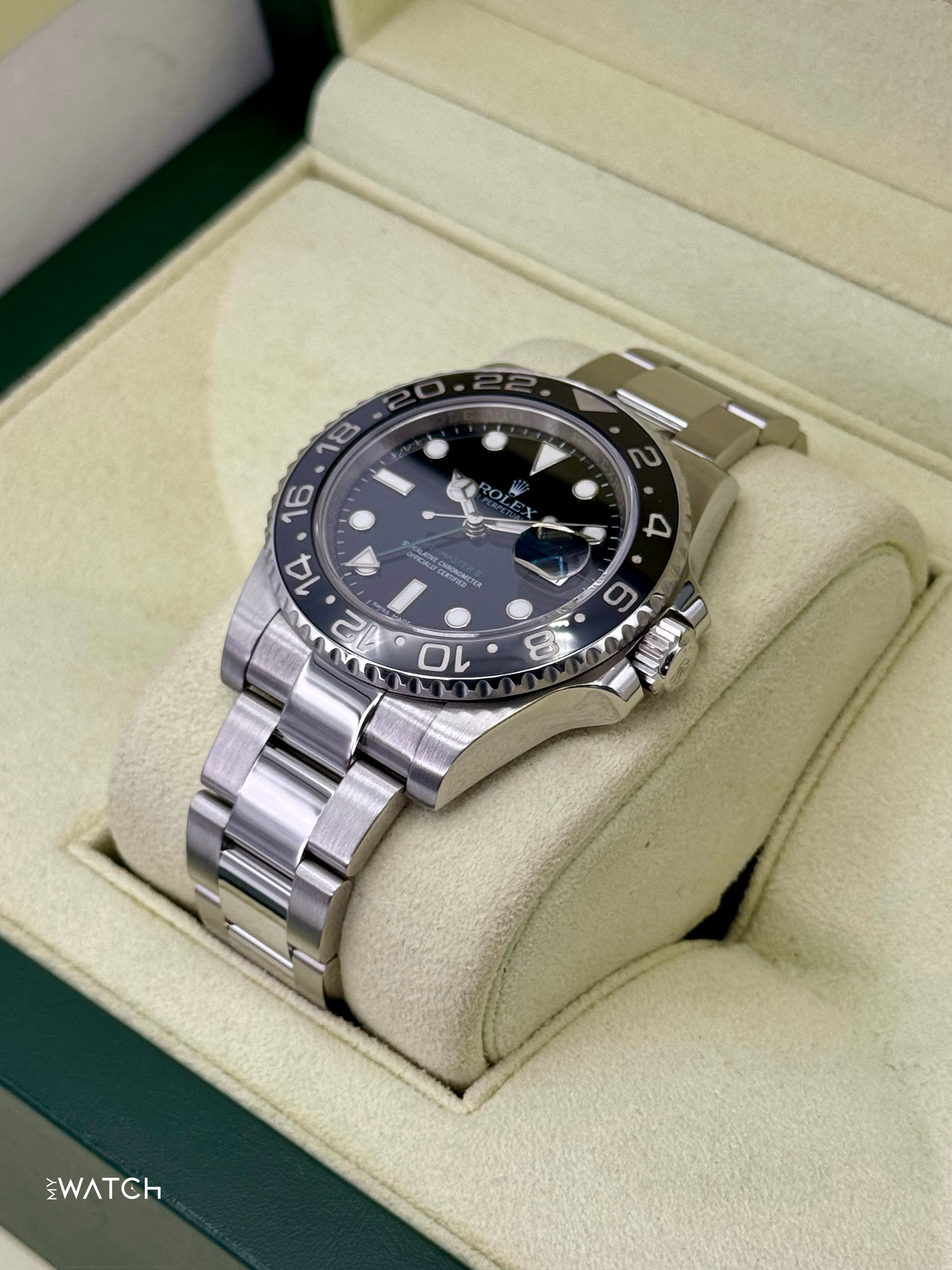 2014 Rolex GMT-Master II 40mm 116710LN Stainless Steel Black Dial - MyWatchLLC