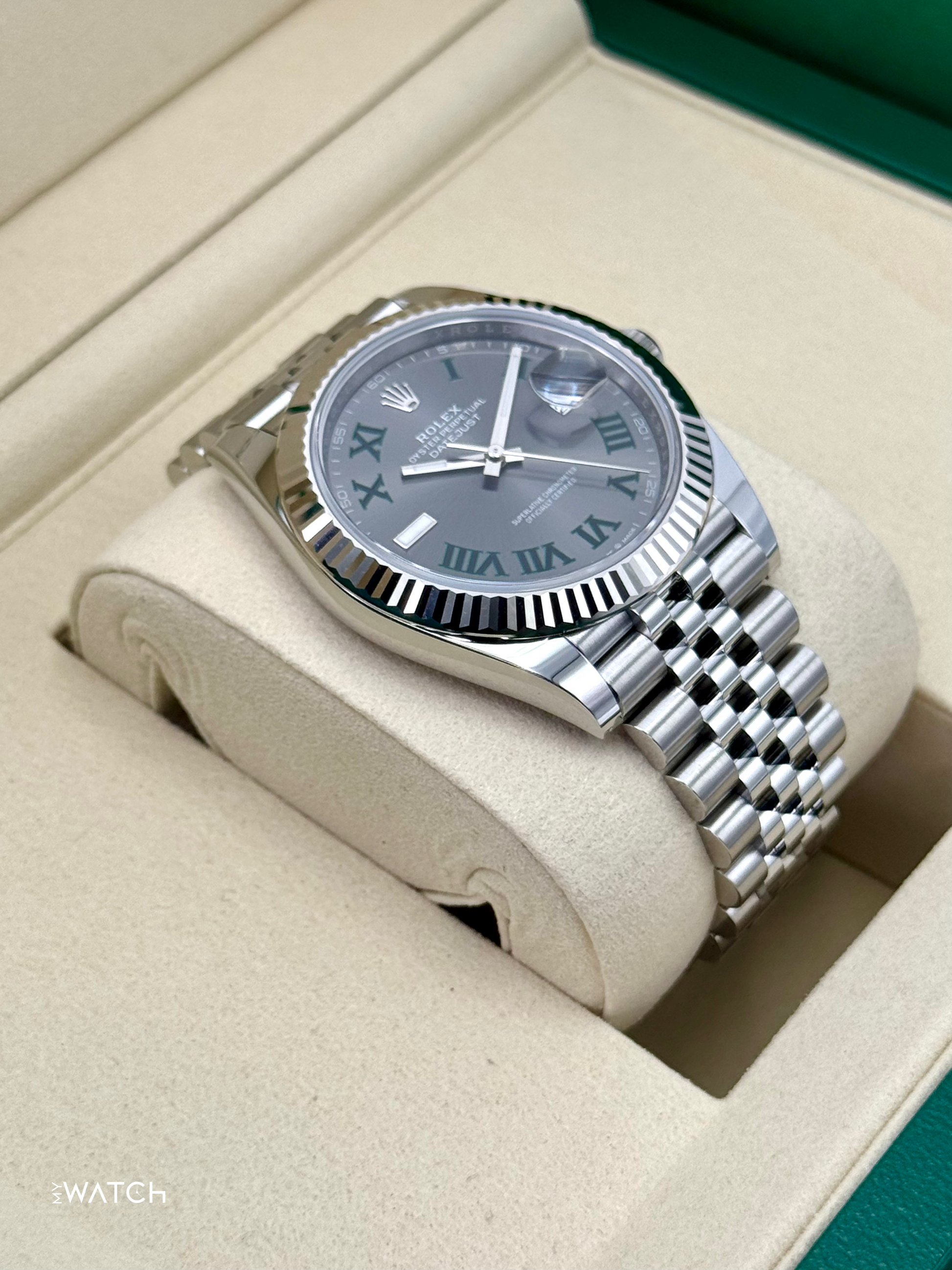 NEW 2025 Rolex Datejust 41mm 126334 Jubilee Wimbledon Dial - MyWatchLLC