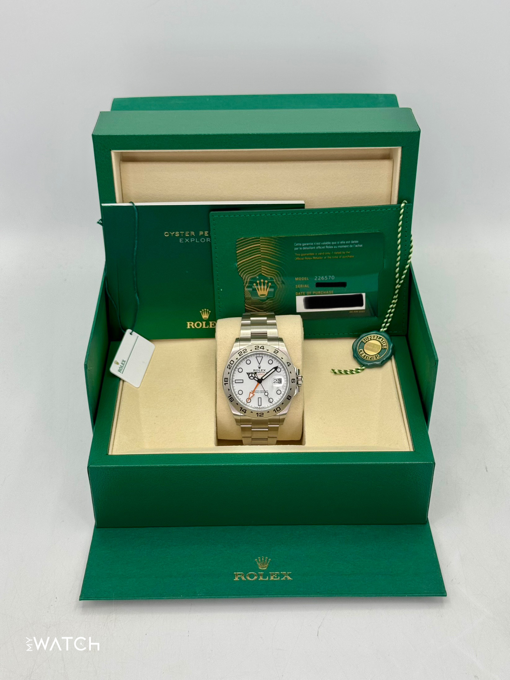 NEW 2025 Rolex Explorer II 42mm 226570 Polar White Dial - MyWatchLLC