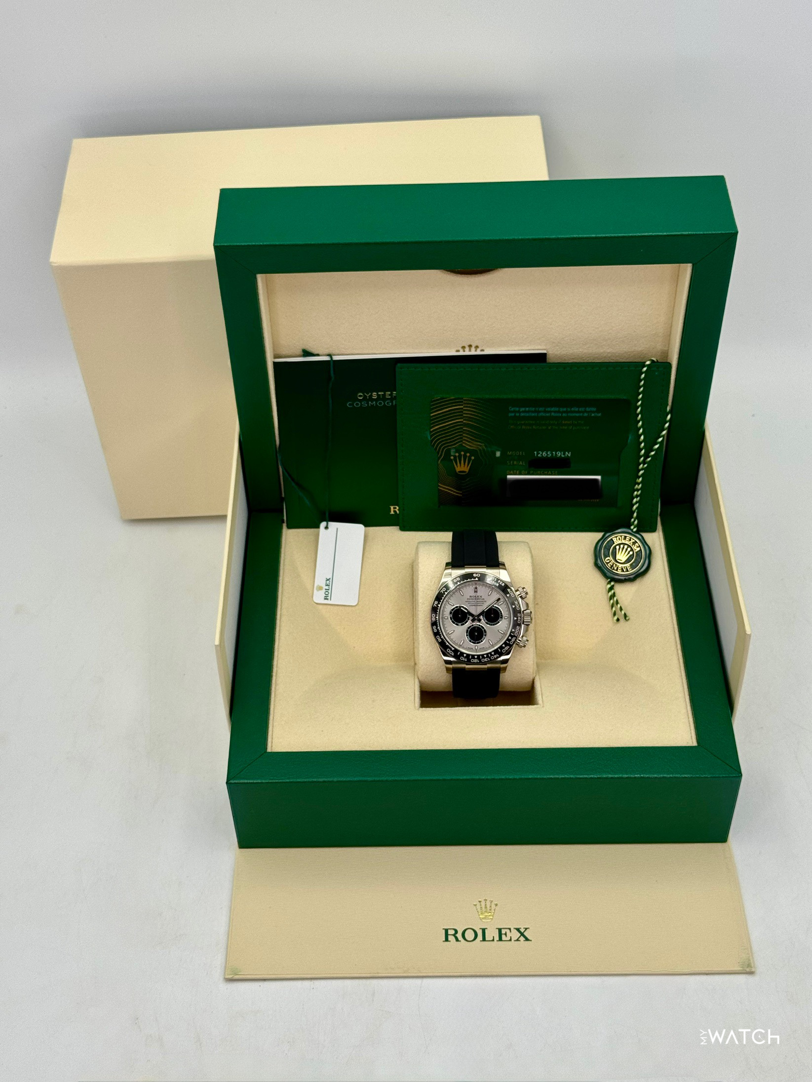 2024 Rolex Daytona "Ghost" 40mm 126519LN White Gold Silver Dial - MyWatchLLC