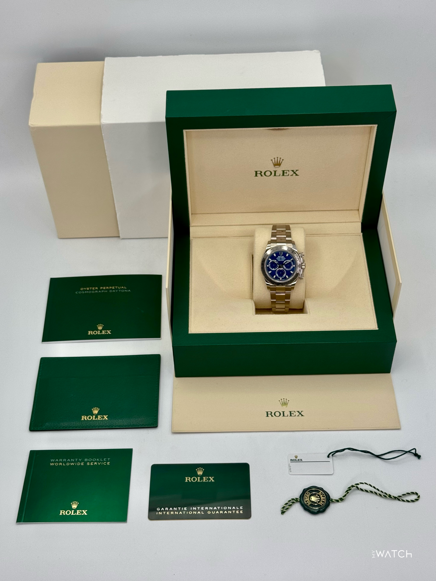 2022 Rolex Daytona 40mm 116509 White Gold Blue Dial