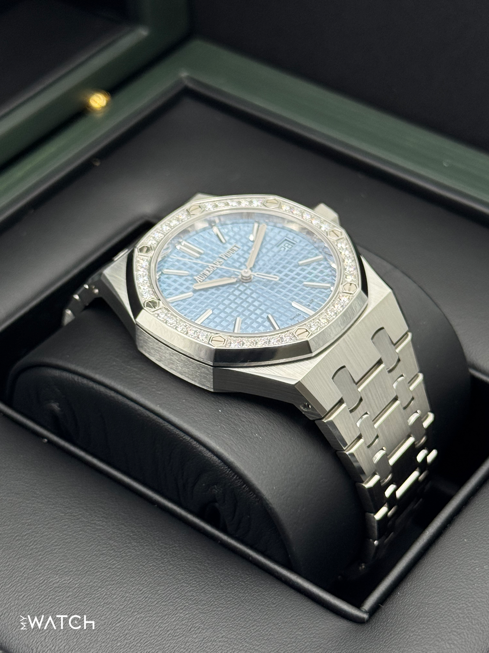 NEW 2025 Audemars Piguet Royal Oak 37mm 15551ST Stainless Steel Blue Dial - MyWatchLLC