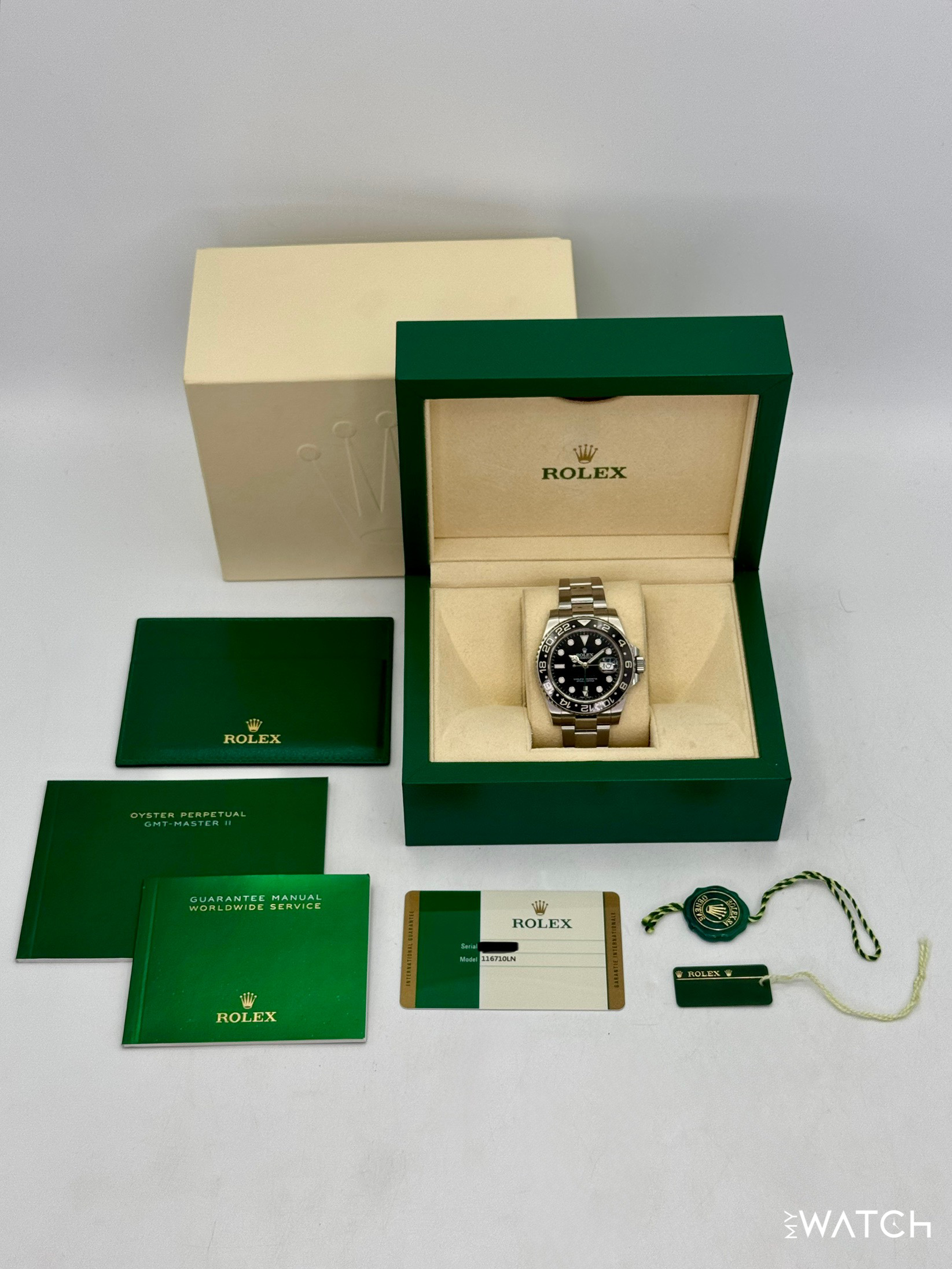 2016 Rolex GMT-Master II 40mm 116710LN Stainless Steel Black Dial - MyWatchLLC