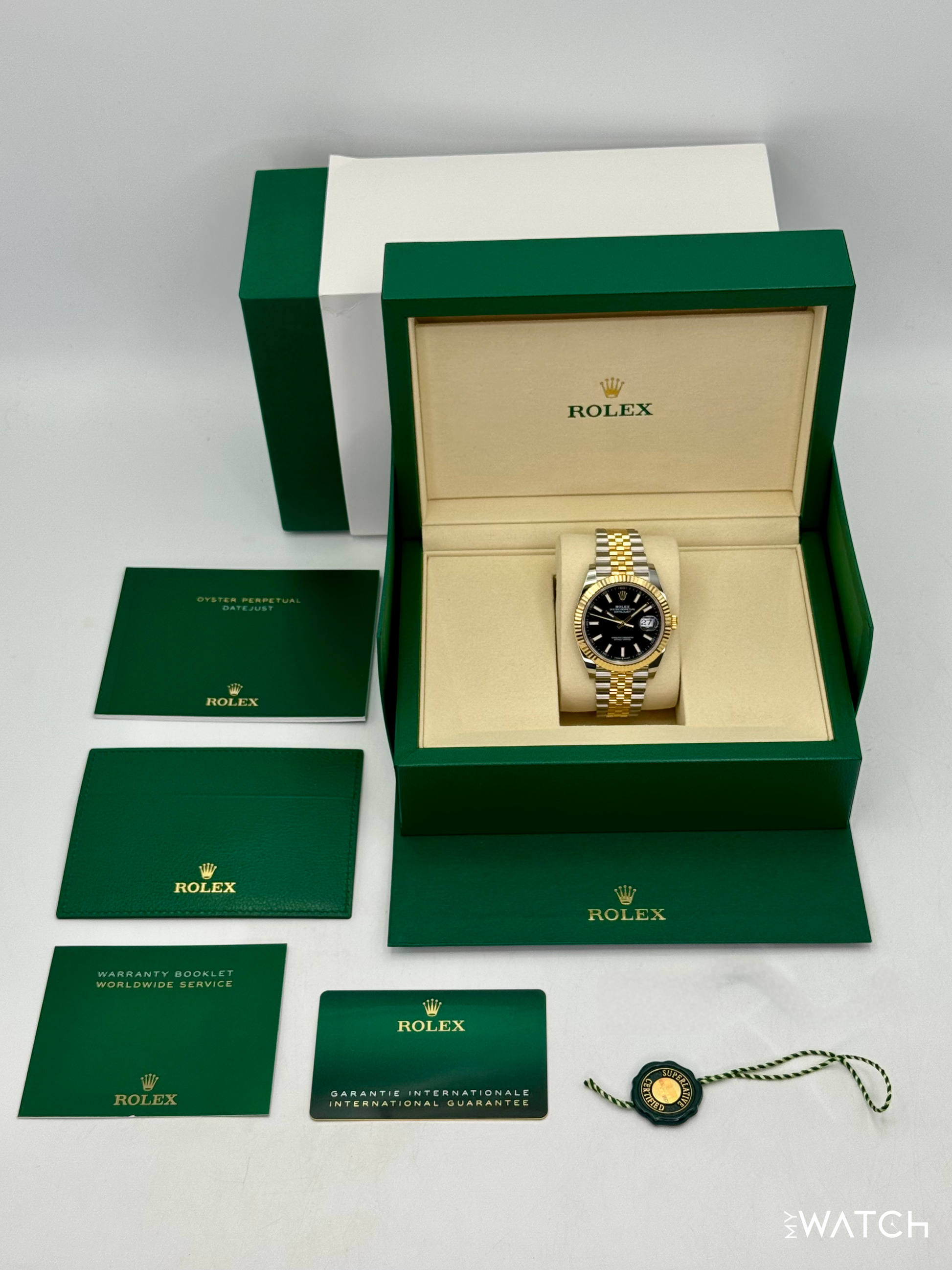 NEW 2026 Rolex Datejust 41mm 126333 Two-Tone Jubilee Black Dial - MyWatchLLC