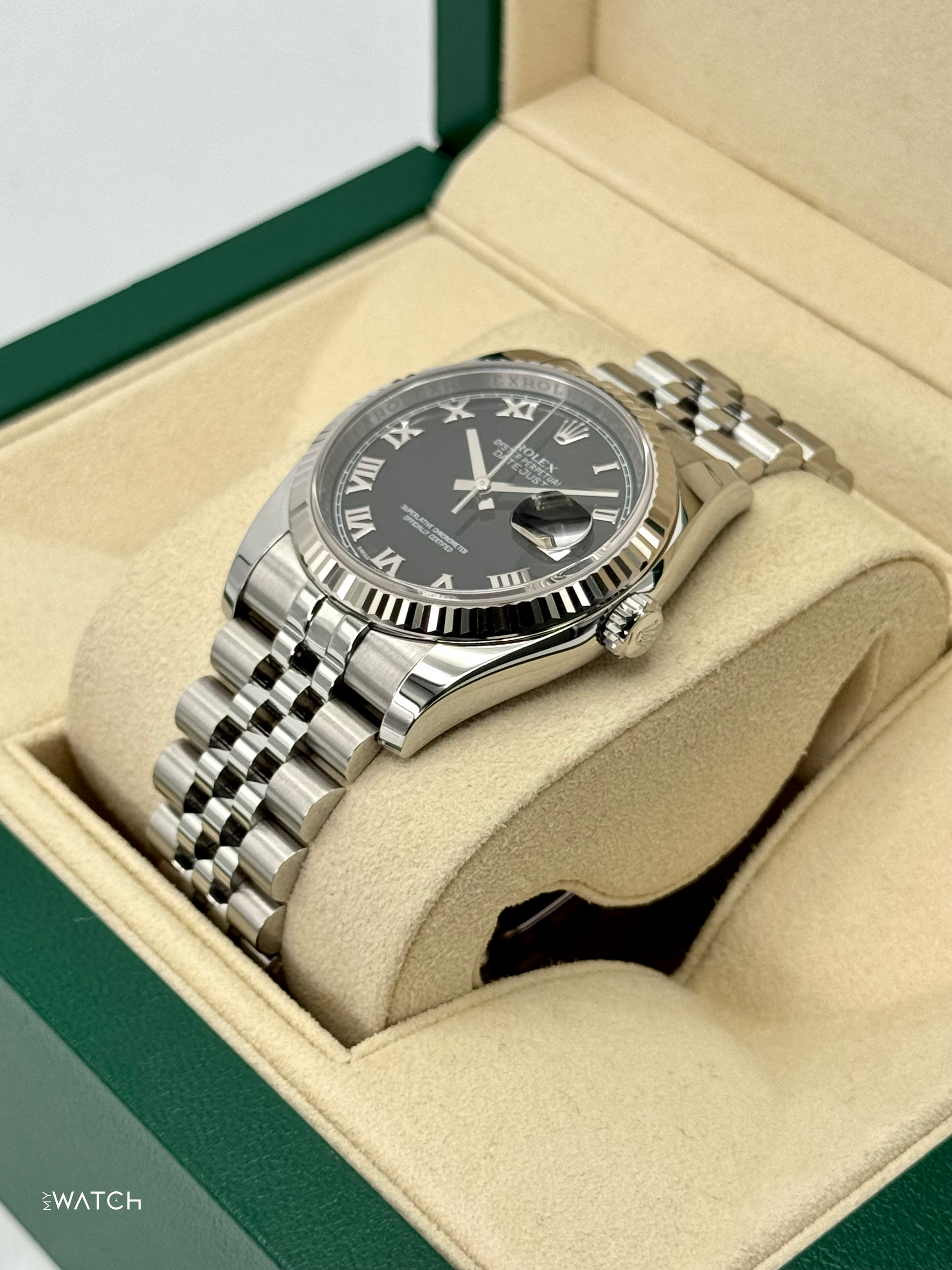 2016 Rolex Datejust 36mm 116234 Stainless Steel Jubilee Black Dial - MyWatchLLC