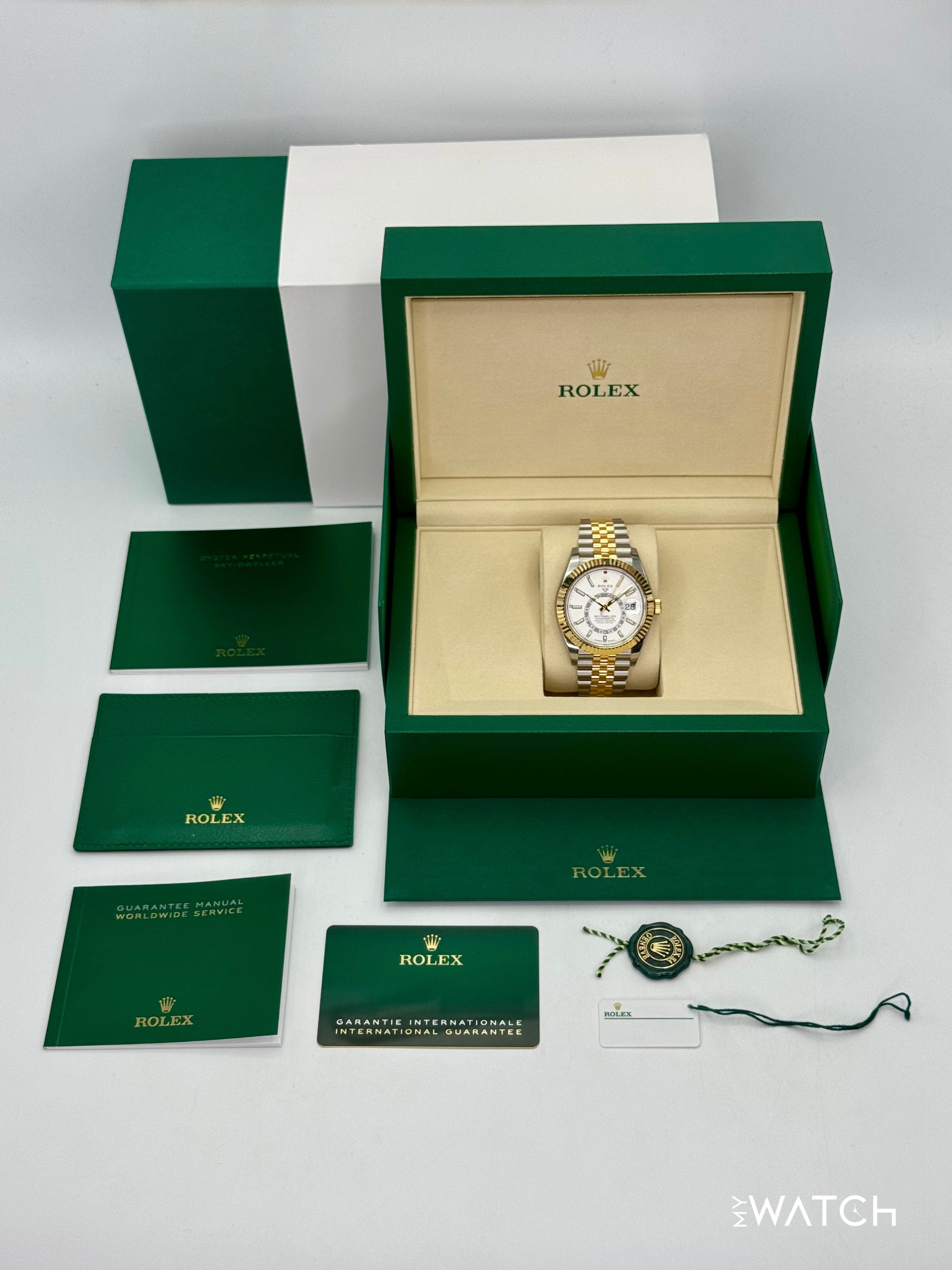 NEW 2025 Rolex Sky-Dweller 42mm 336933 Jubilee White Dial (STICKERED) - MyWatchLLC