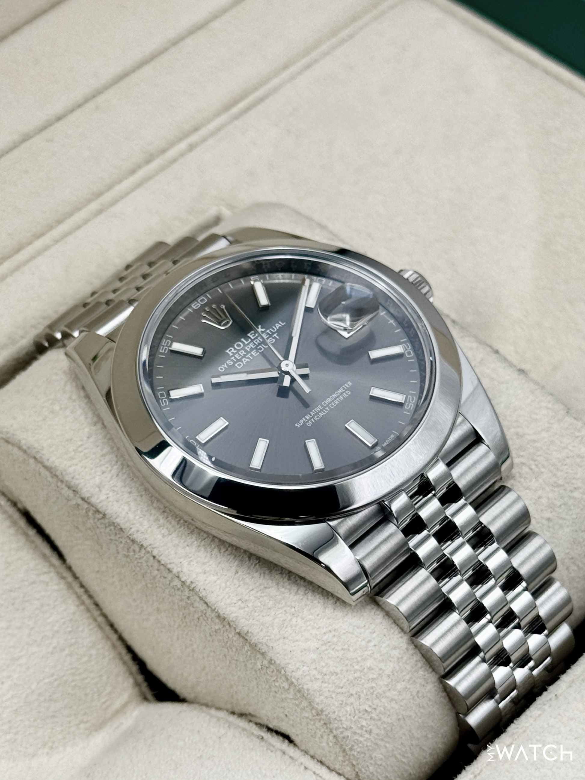 2023 Rolex Datejust 41mm 126300 Stainless Steel Jubilee Rhodium Dial - MyWatchLLC