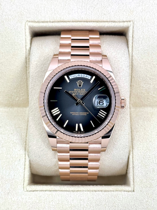 NEW 2025 Rolex Day-Date 40mm 228235 Presidential Slate Ombre Dial - MyWatchLLC