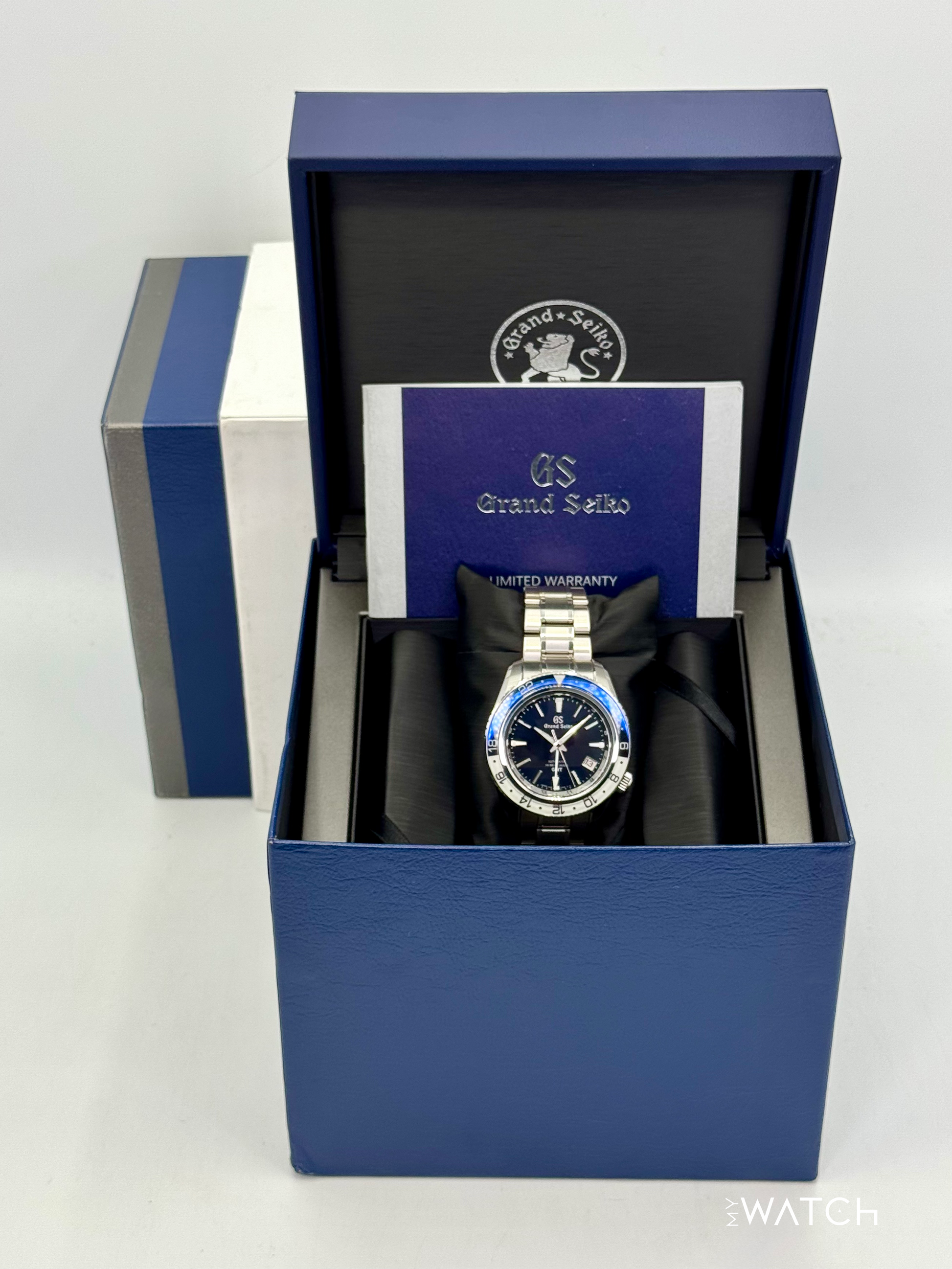 Grand Seiko GMT 44.2mm SBGJ237 Stainless Steel Blue Dial - MyWatchLLC
