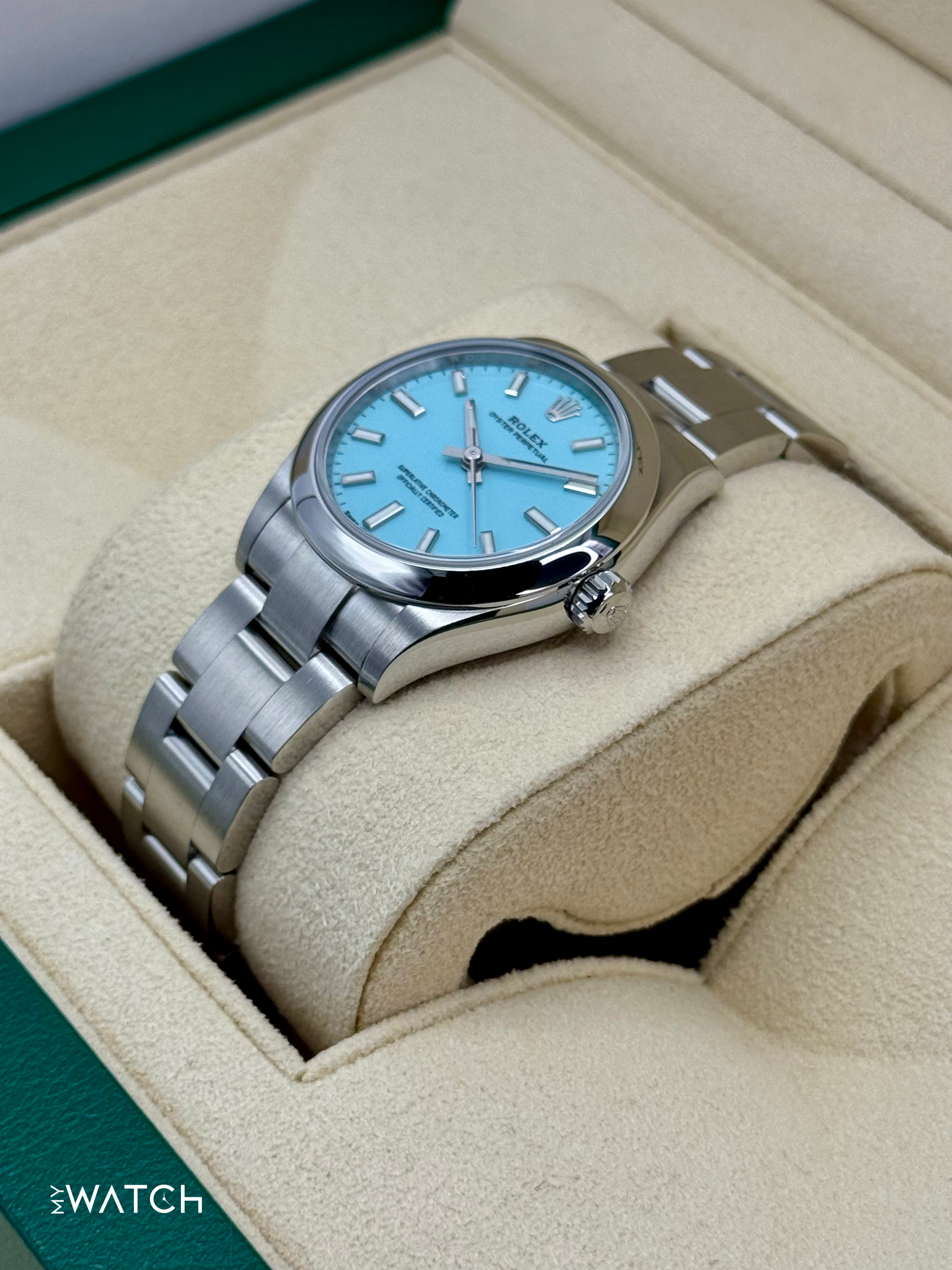 2023 Rolex Oyster Perpetual 31mm 277200 Turquoise Tiffany Blue Dial - MyWatchLLC