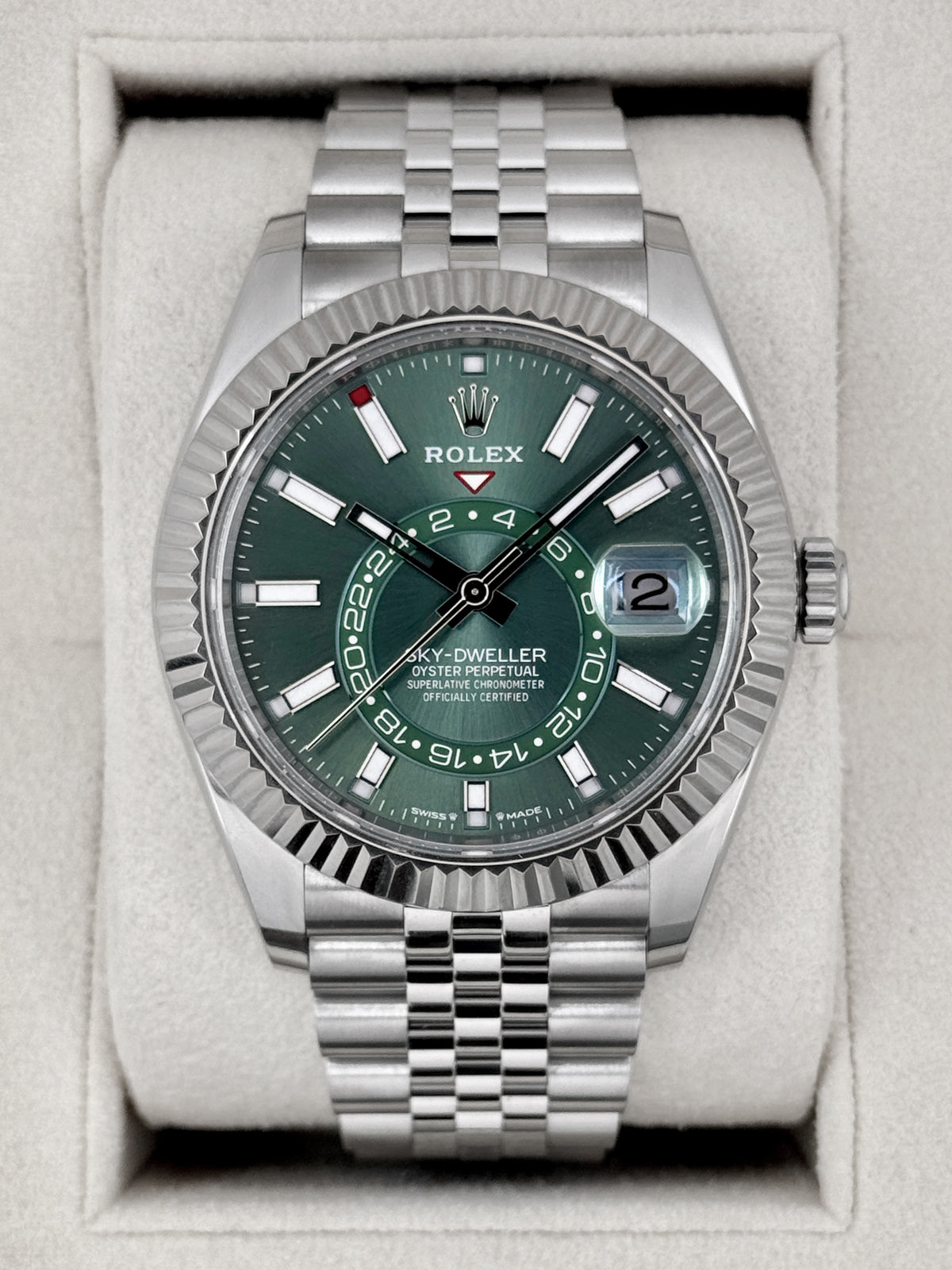 2024 Rolex Sky-Dweller 42mm 336934 Jubilee Green Dial - MyWatchLLC