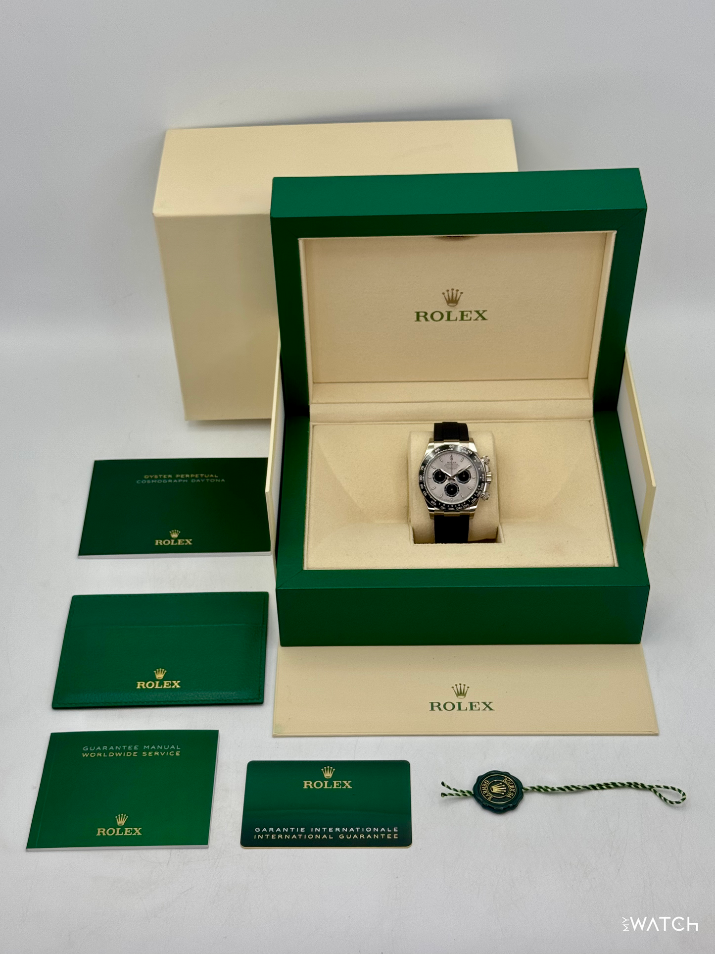 2024 Rolex Daytona 40mm 126519LN White Gold Oysterflex Silver Ghost Dial - MyWatchLLC