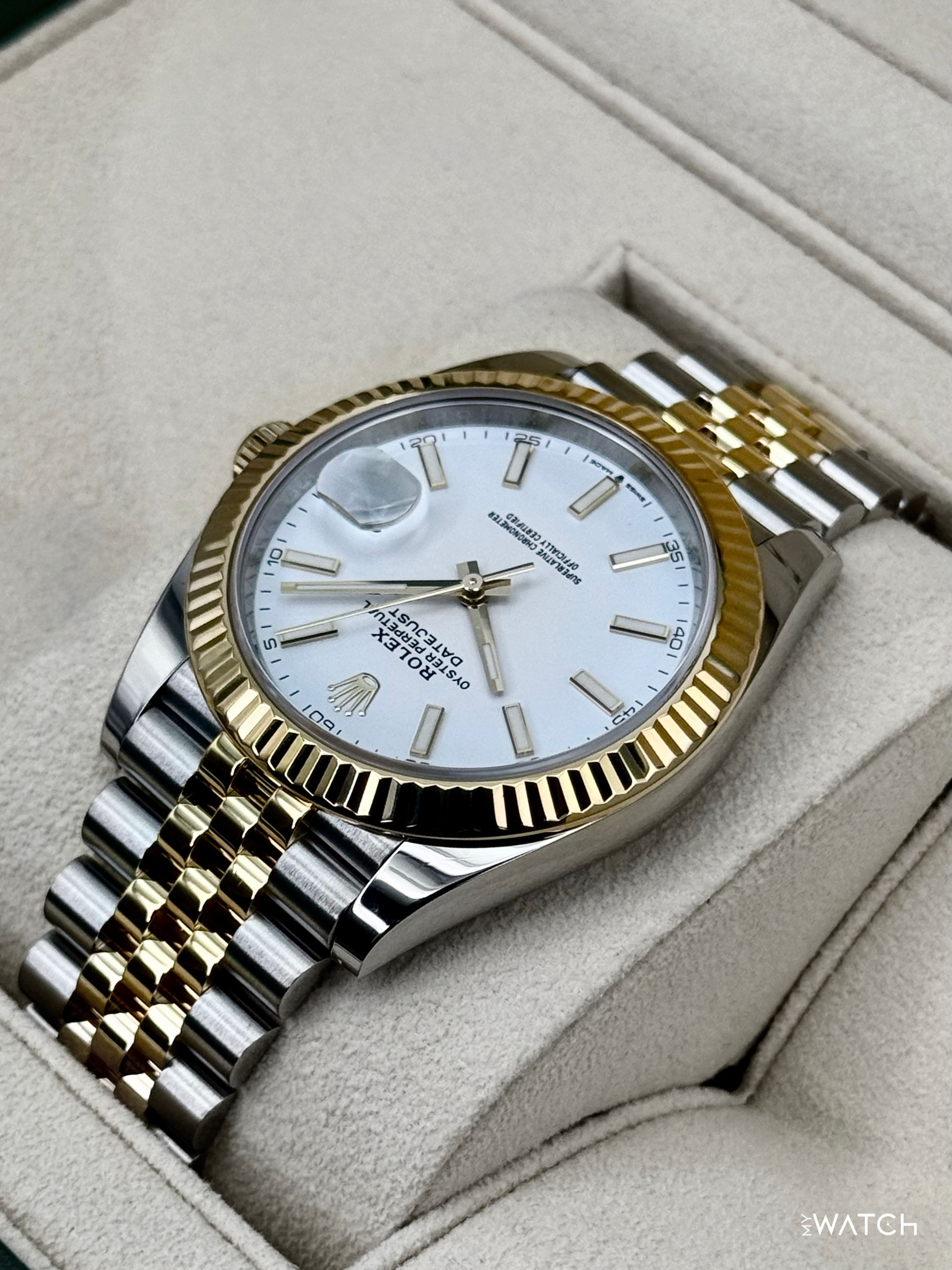 2022 Rolex Datejust 41mm 126333 Two-Tone Jubilee White Dial - MyWatchLLC