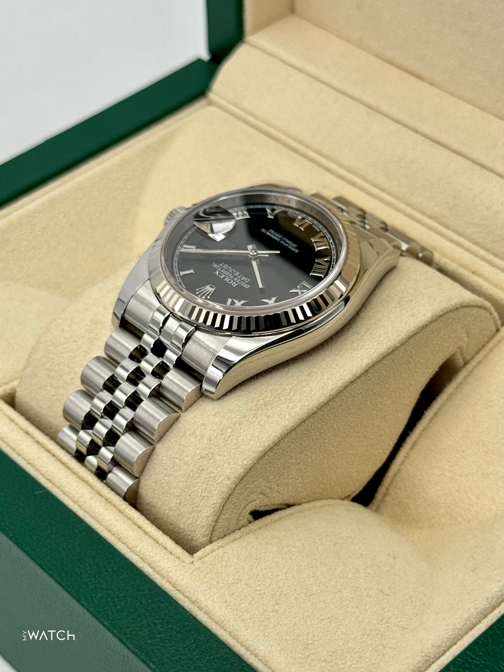 2016 Rolex Datejust 36mm 116234 Stainless Steel Jubilee Black Dial - MyWatchLLC