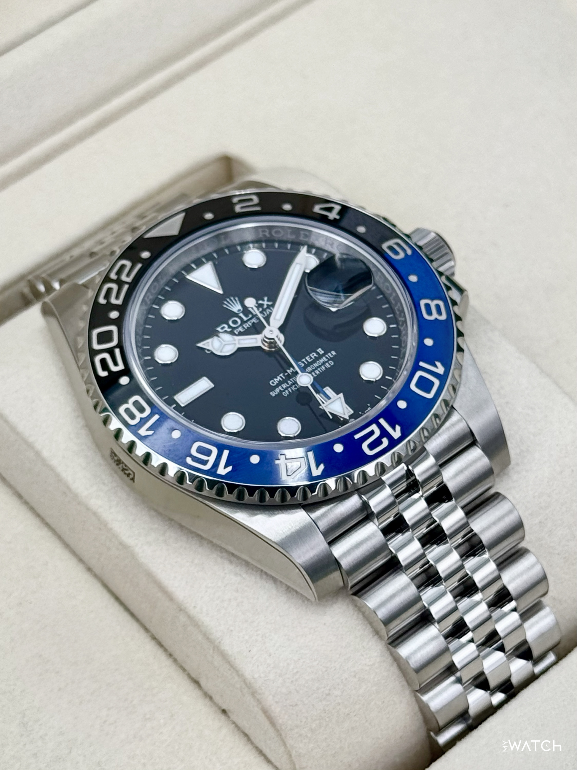 NEW 2026 Rolex GMT-Master II "Batgirl" 40mm 126710BLNR Jubilee (STICKERED) - MyWatchLLC
