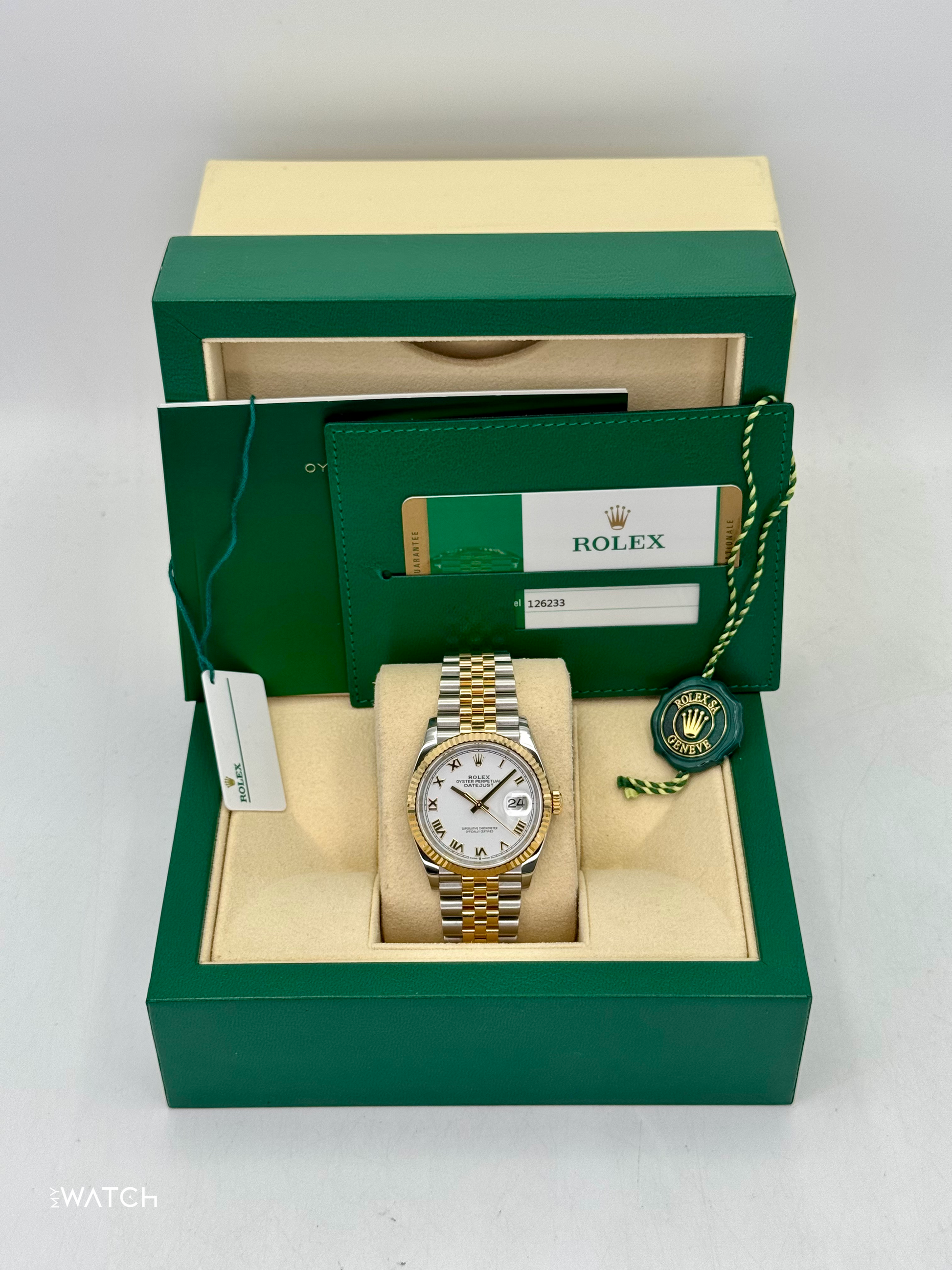 2018 Rolex Datejust 36mm 126233 Two-Tone Jubilee White Dial - MyWatchLLC