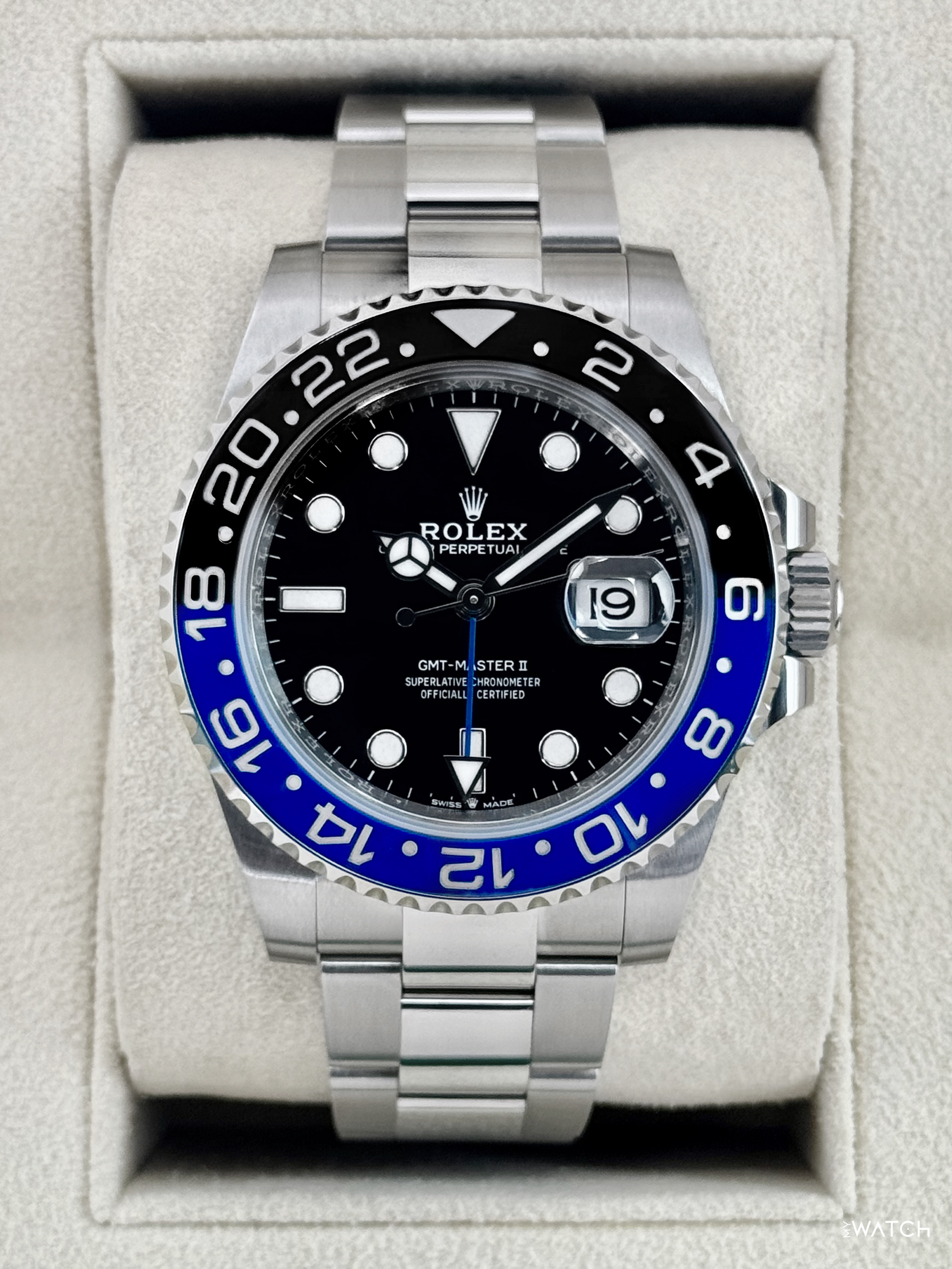 2022 Rolex GMT-Master II "Batman" 40mm 126710BLNR Oyster - MyWatchLLC