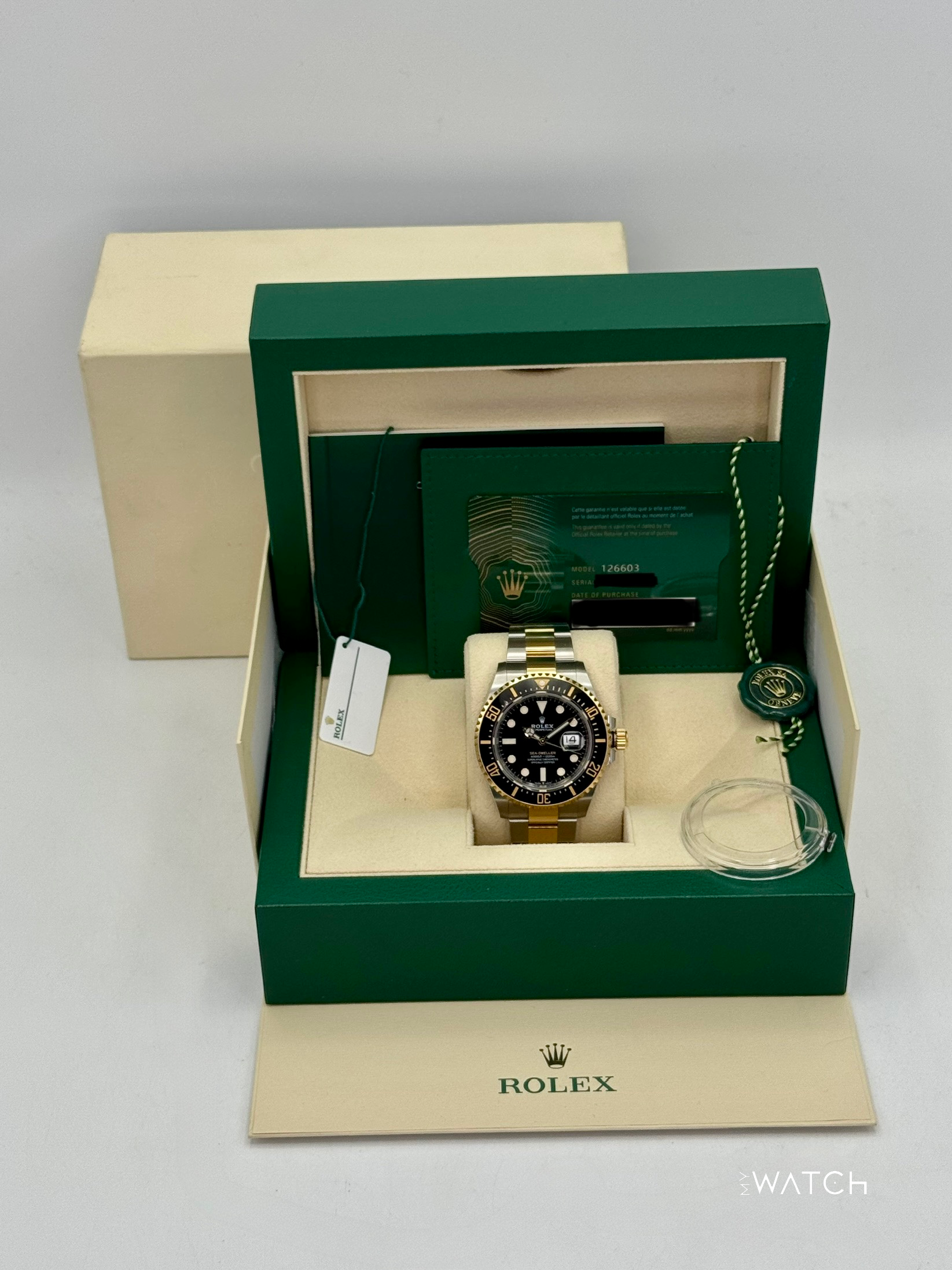 2022 Rolex Sea-Dweller 43mm 126603 Two-Tone Black Dial - MyWatchLLC