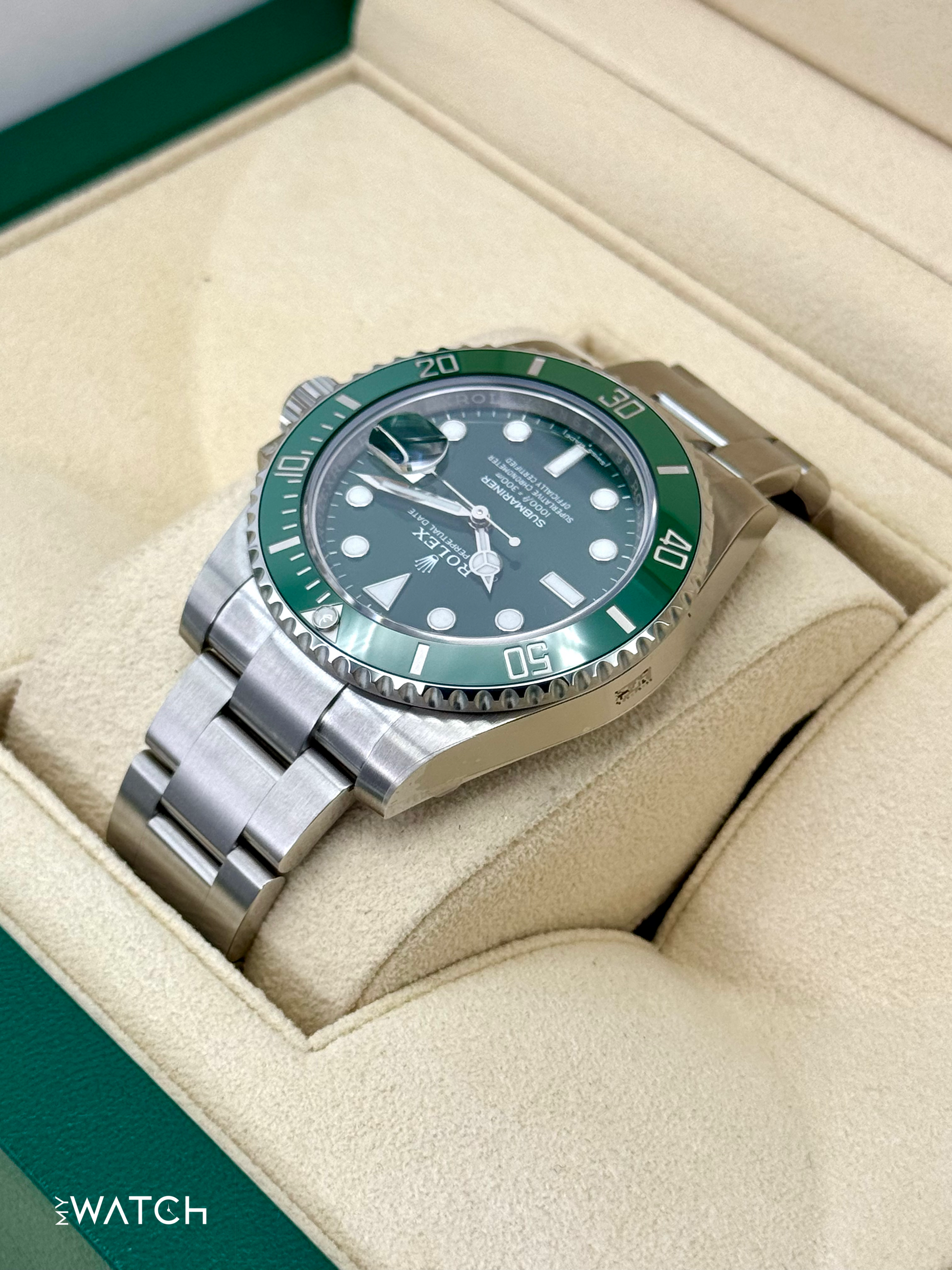 NEW OLD STOCK 2020 Rolex Submariner “Hulk” 40mm 116610LV Green Dial (STICKERED) - MyWatchLLC