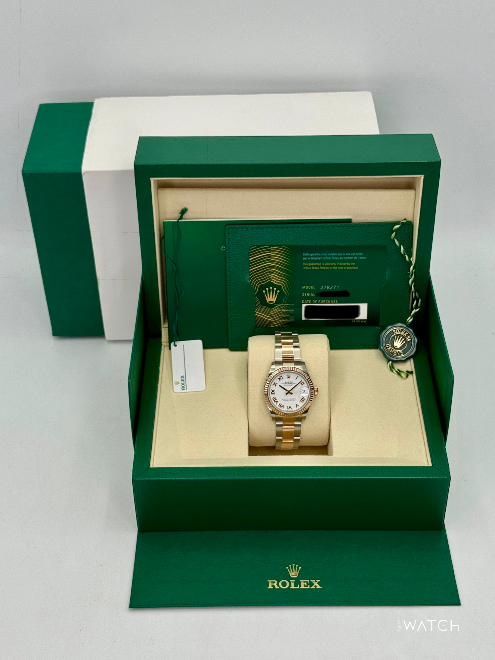 NEW 2025 Rolex Ladies Datejust 31mm 278271 Two-Tone Oyster White Dial - MyWatchLLC