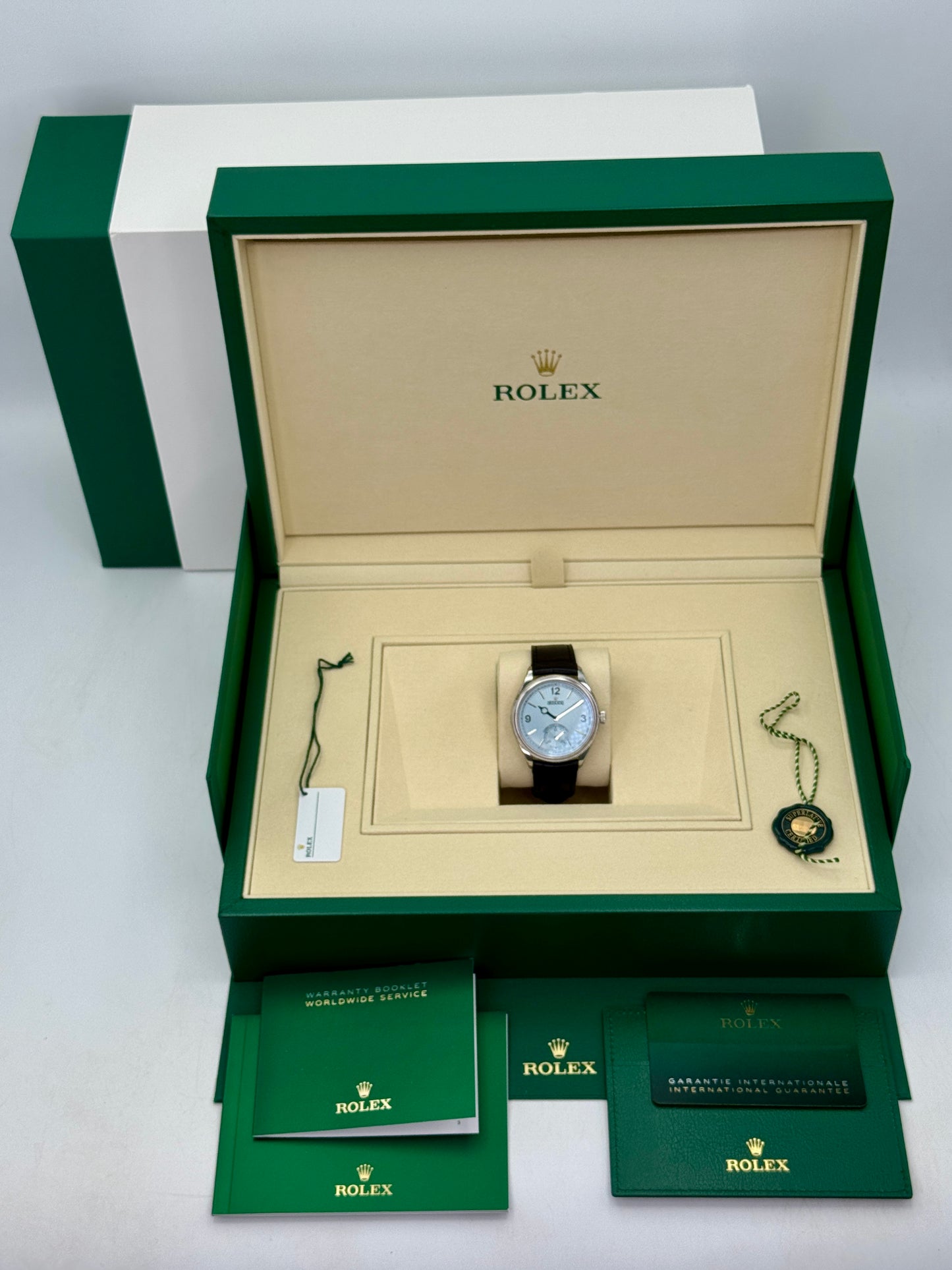 NEW 2026 Rolex 1908 39mm 52506 Platinum Ice Blue Dial (STICKERED)