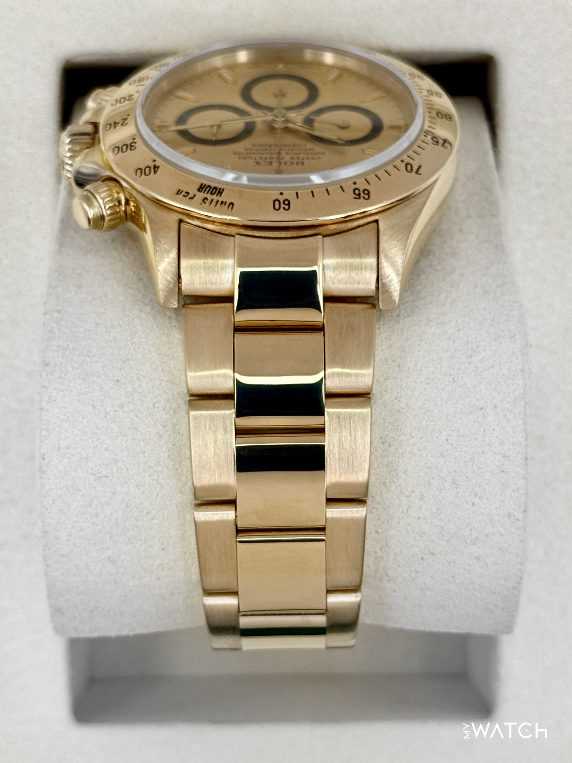 1997 Rolex Daytona 40mm 16528 Yellow Gold Champagne Dial - MyWatchLLC