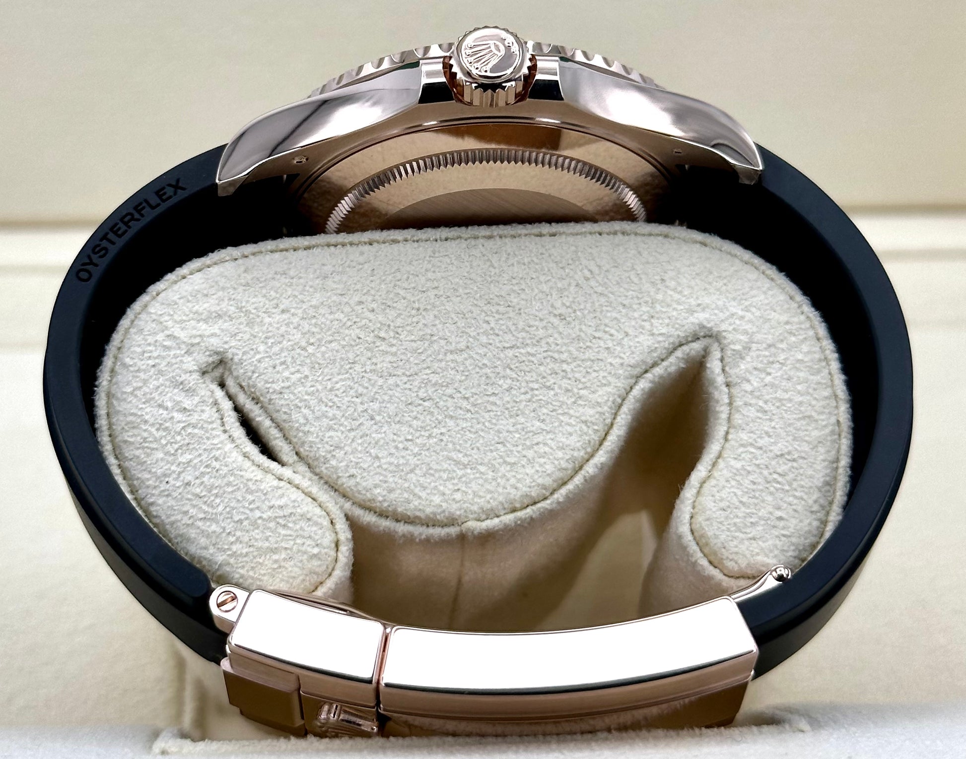 NEW 2023 Rolex Yacht-Master 40mm 126655 Rose Gold Oysterflex Black Dial - MyWatchLLC