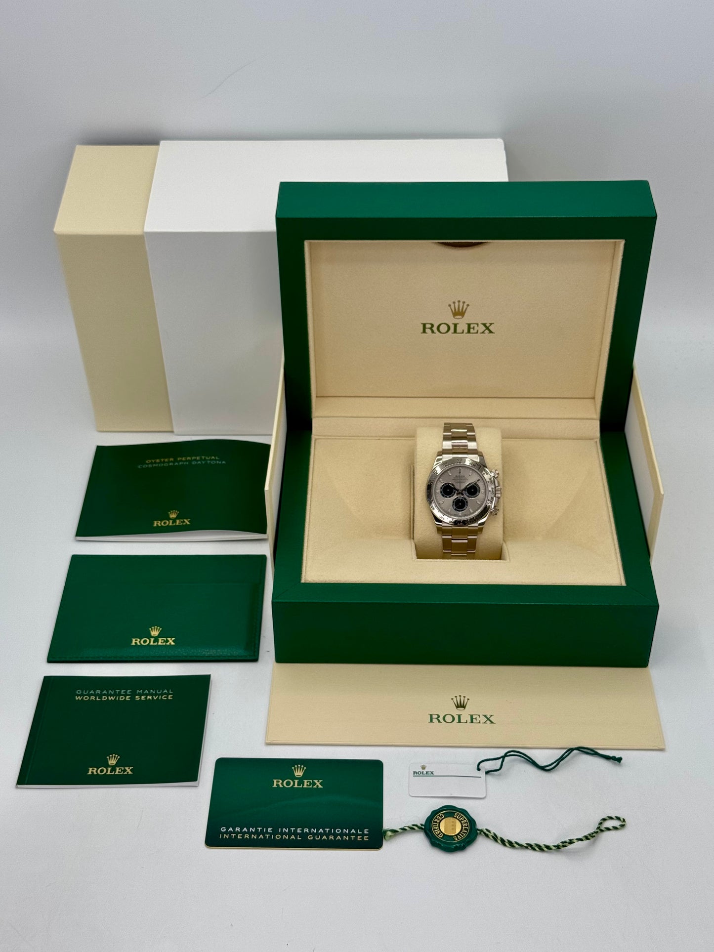 2021 Rolex Daytona "Ghost" 40mm 116509 White Gold Silver Dial - MyWatchLLC
