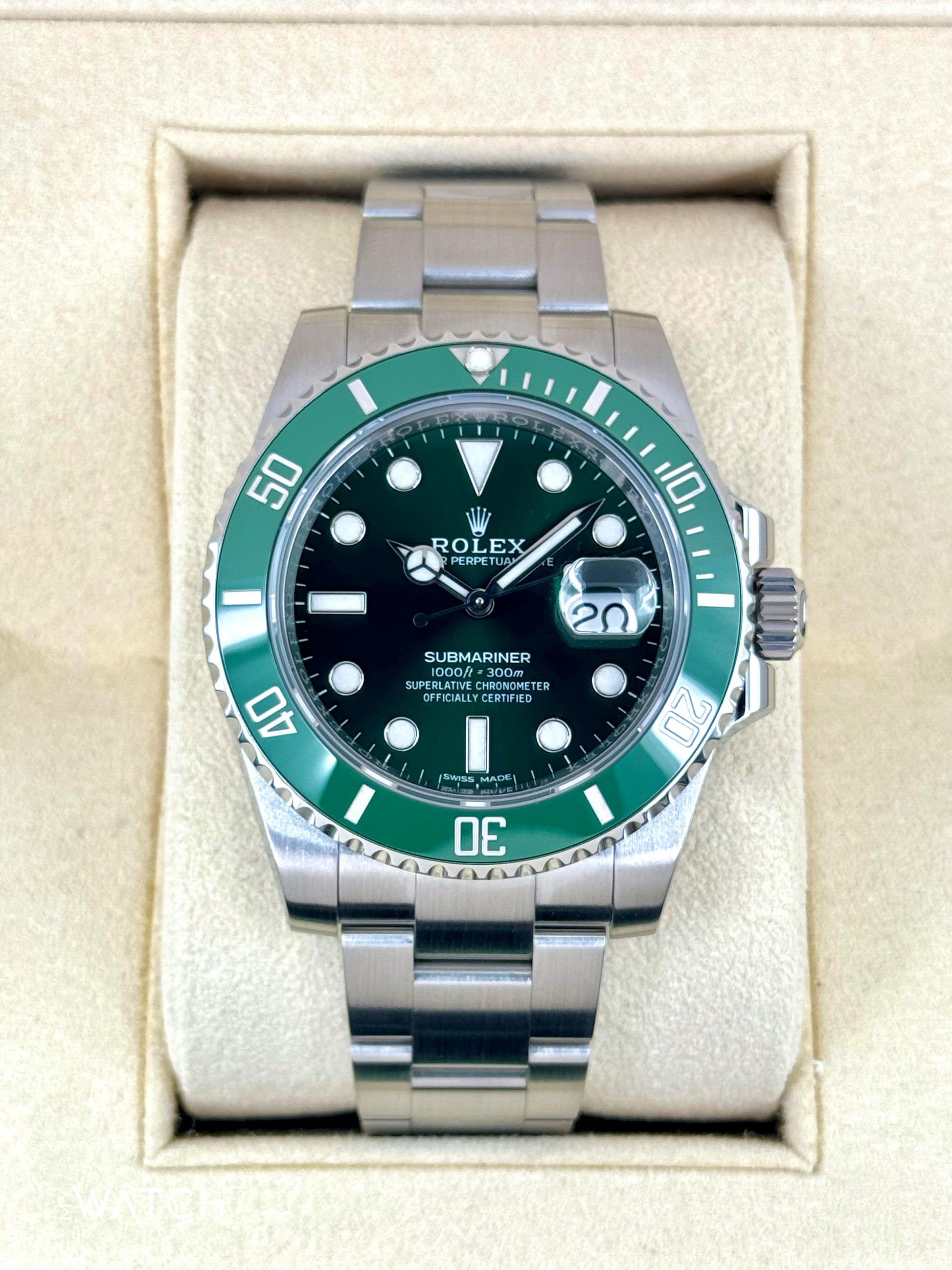 2018 Rolex Submariner “Hulk” 40mm 116610LV Green Dial - MyWatchLLC