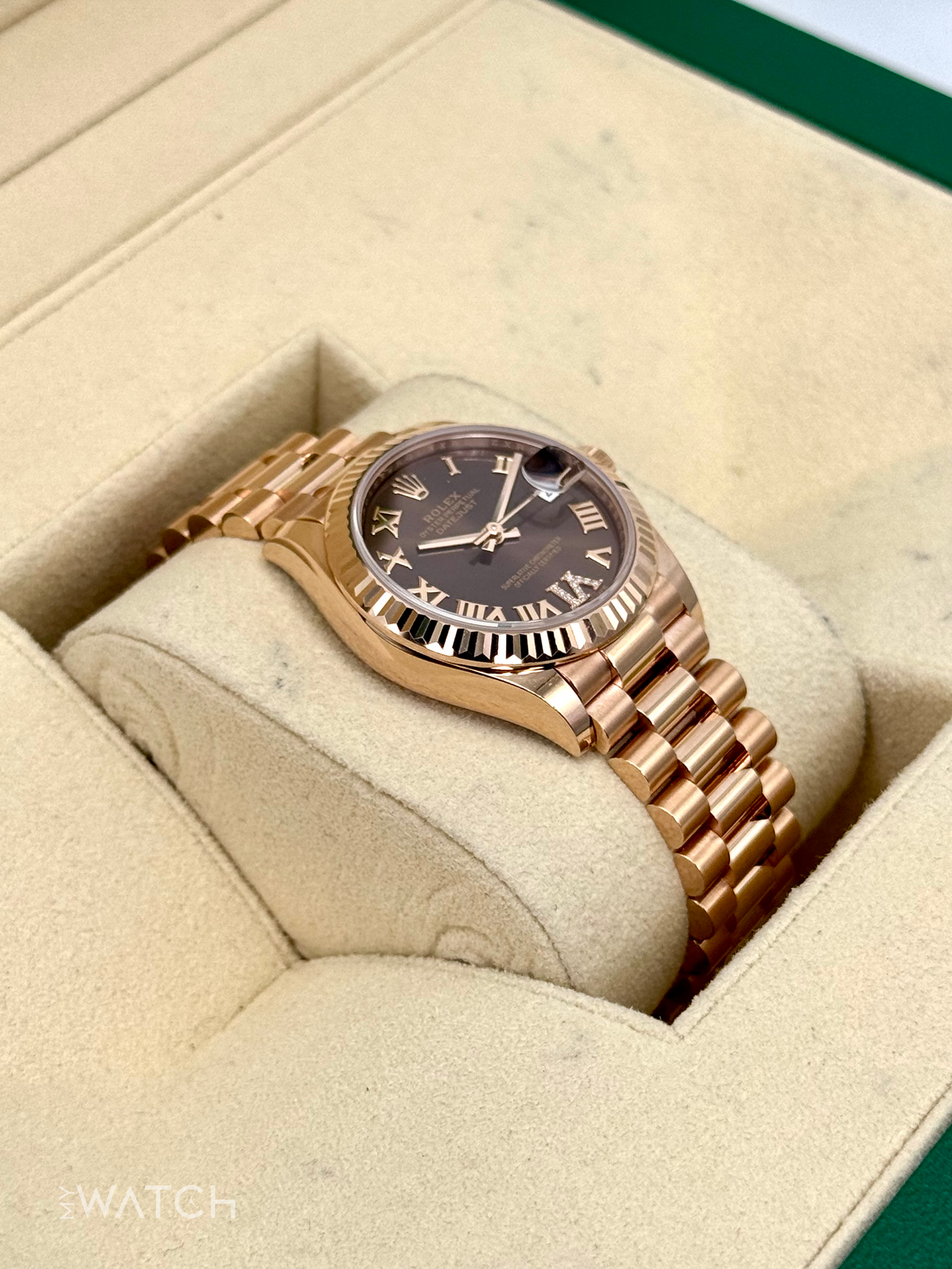 2022 Rolex Datejust 31mm 278275 Rose Gold Chocolate Dial