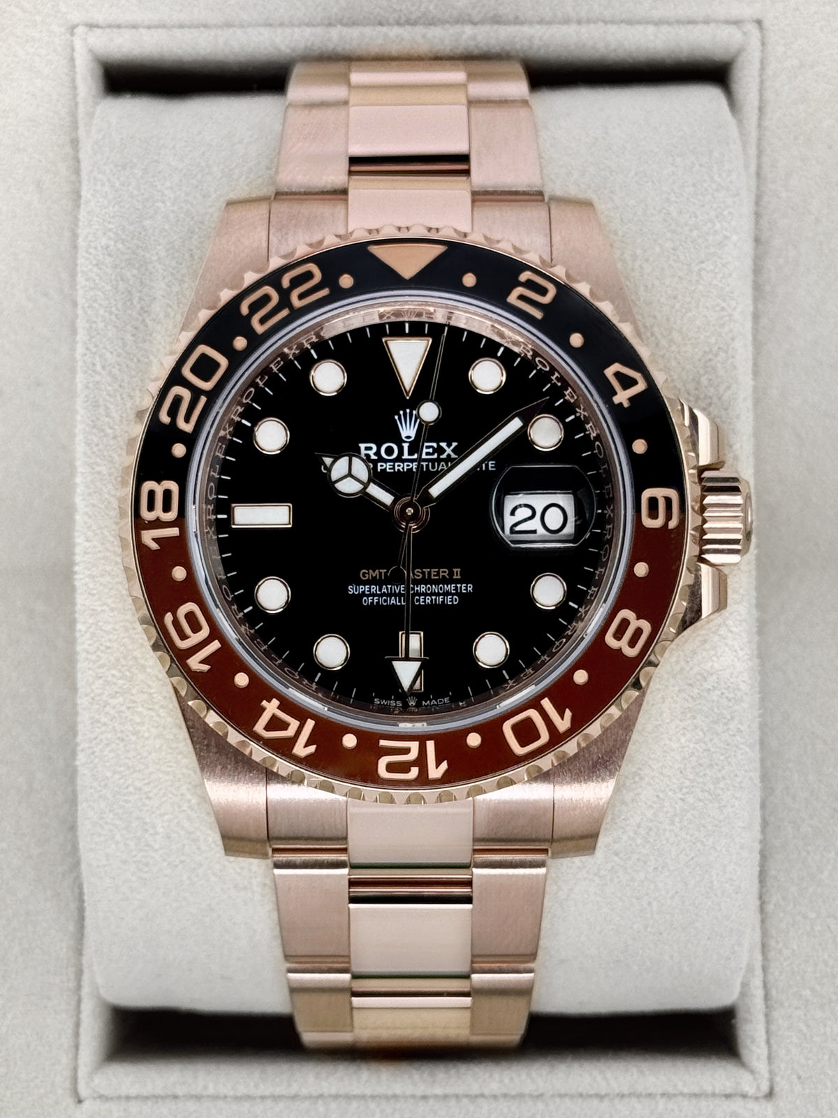 2019 Rolex GMT-Master II Rootbeer 40mm 126715CHNR Rose Gold (CPO) - MyWatchLLC
