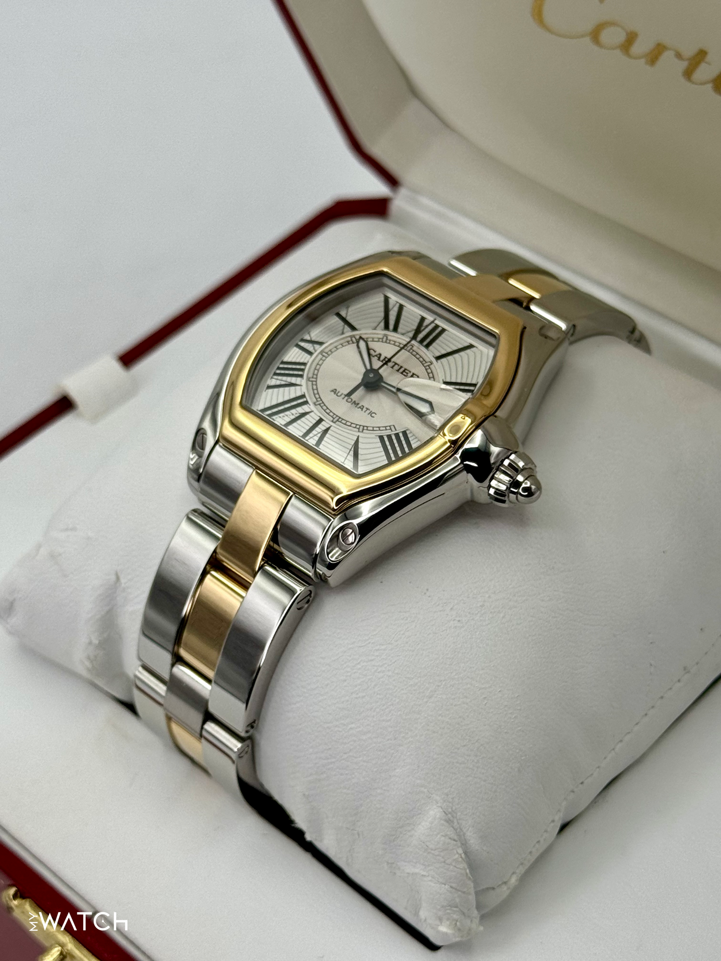 2009 Cartier Roadster 30.4mm 62031Y4 Two-Tone Silver Dial