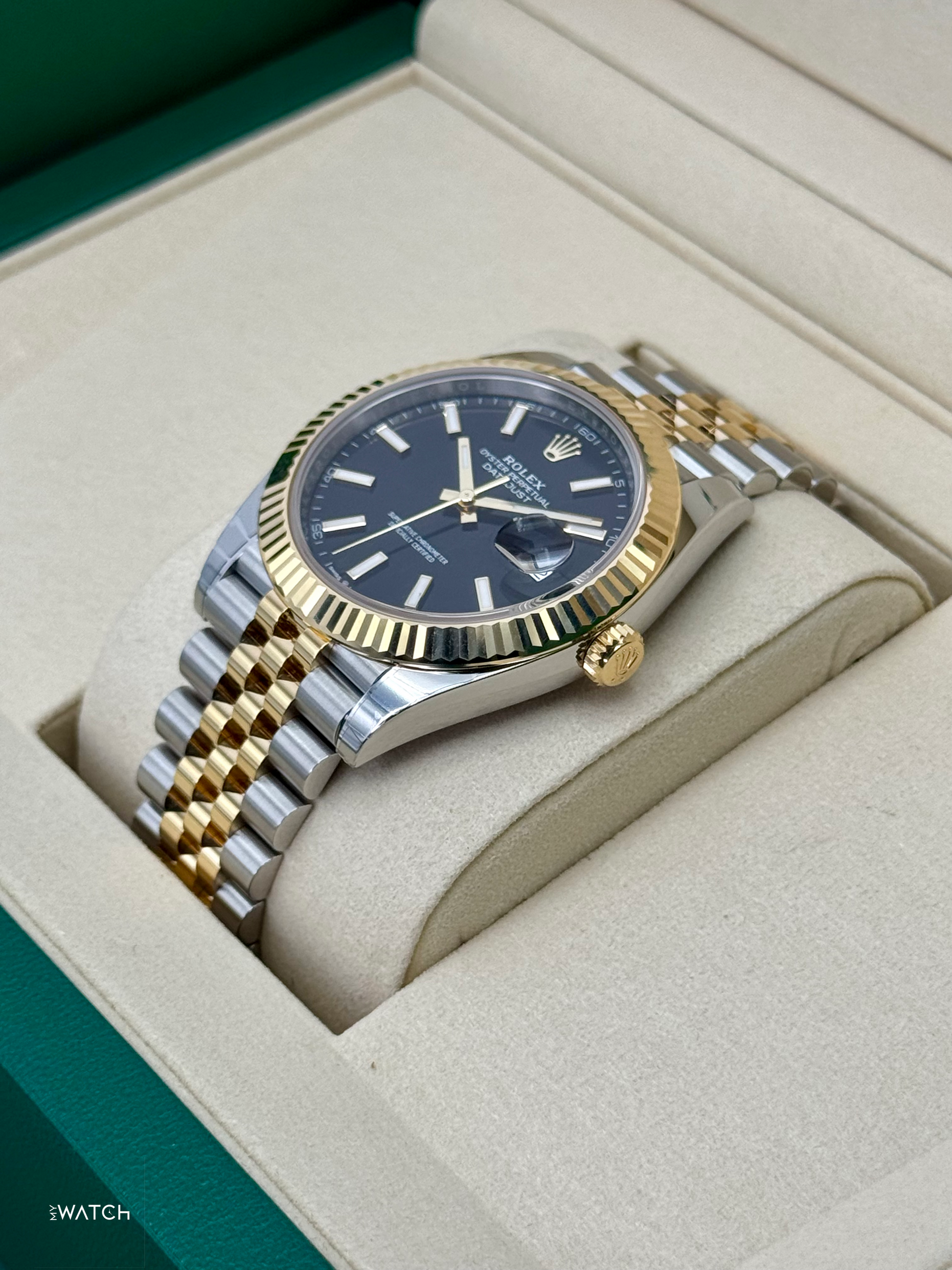 NEW 2025 Rolex Datejust 41mm 126333 Two-Tone Jubilee Black Dial (STICKERED) - MyWatchLLC