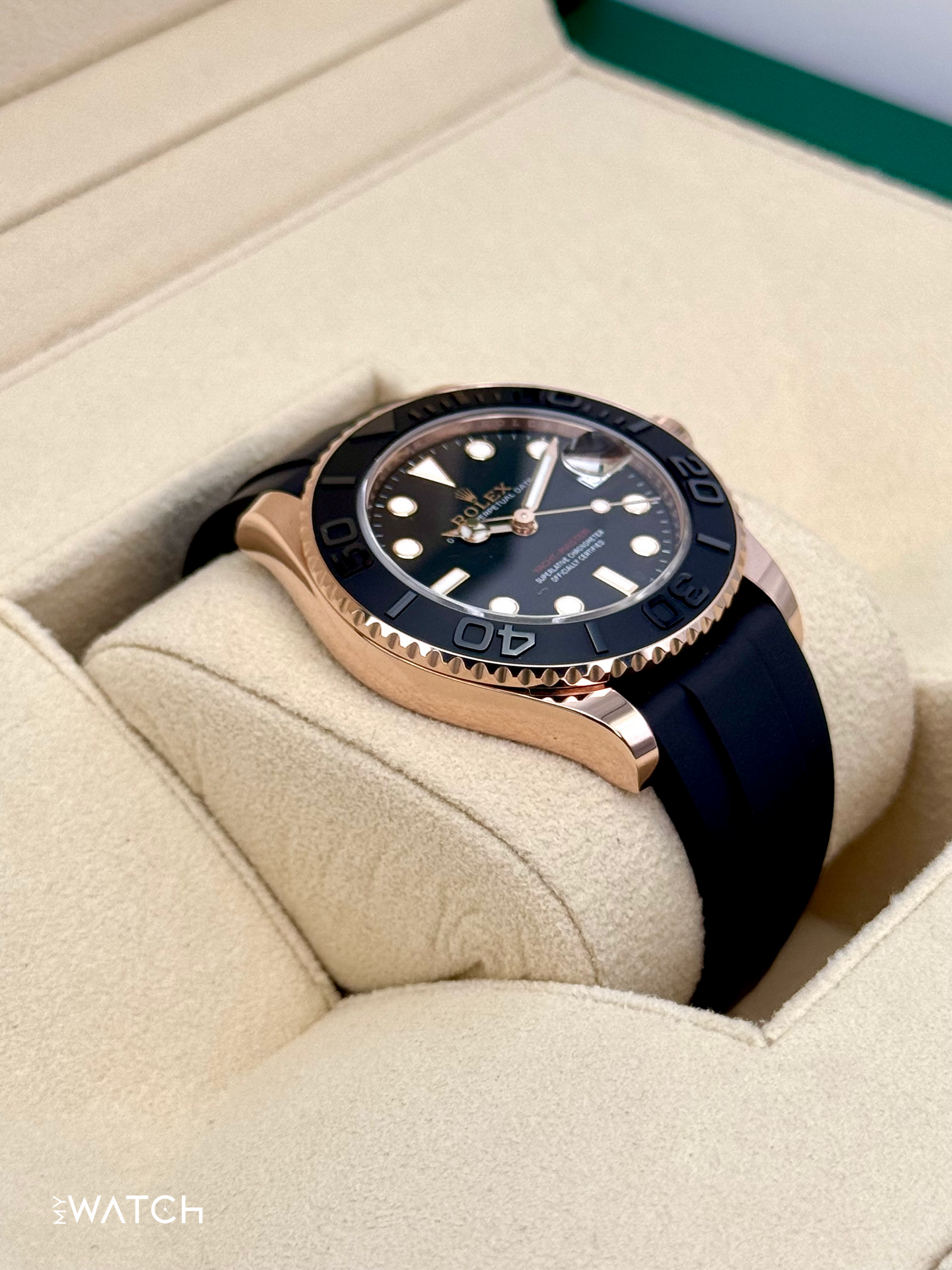 NEW 2025 Rolex Yacht-Master 37mm 268655 Rose Gold Black Dial - MyWatchLLC