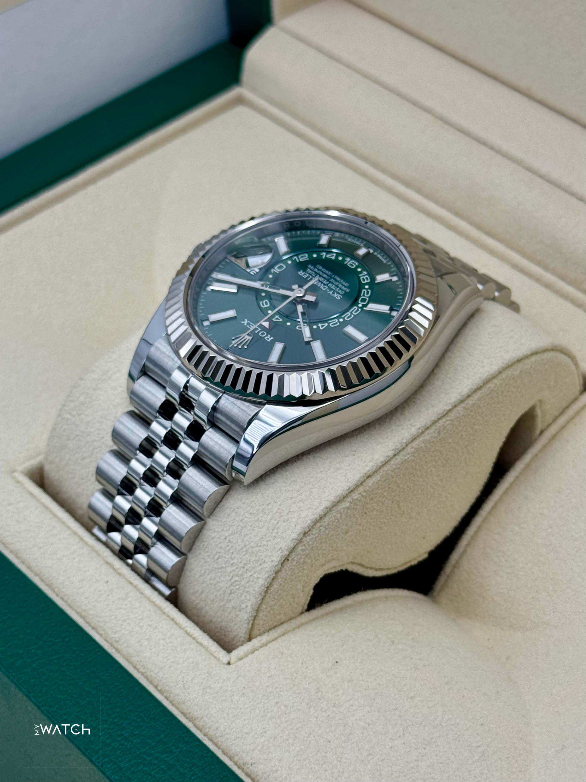 2025 Rolex Sky-Dweller 42mm 336934 Jubilee Green Dial - MyWatchLLC