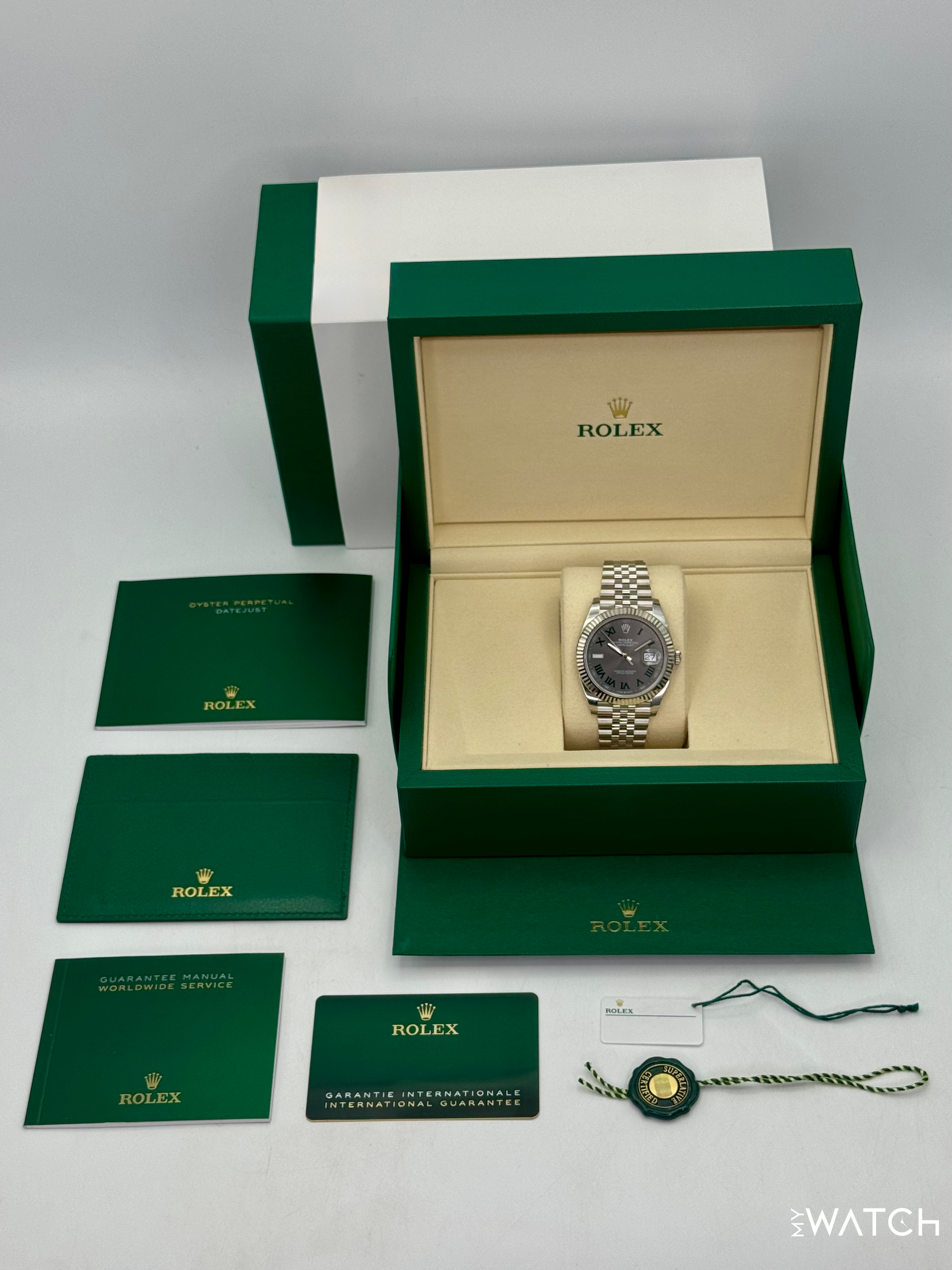 NEW 2026 Rolex Datejust 41mm 126334 Jubilee Wimbledon Dial (STICKERED) - MyWatchLLC