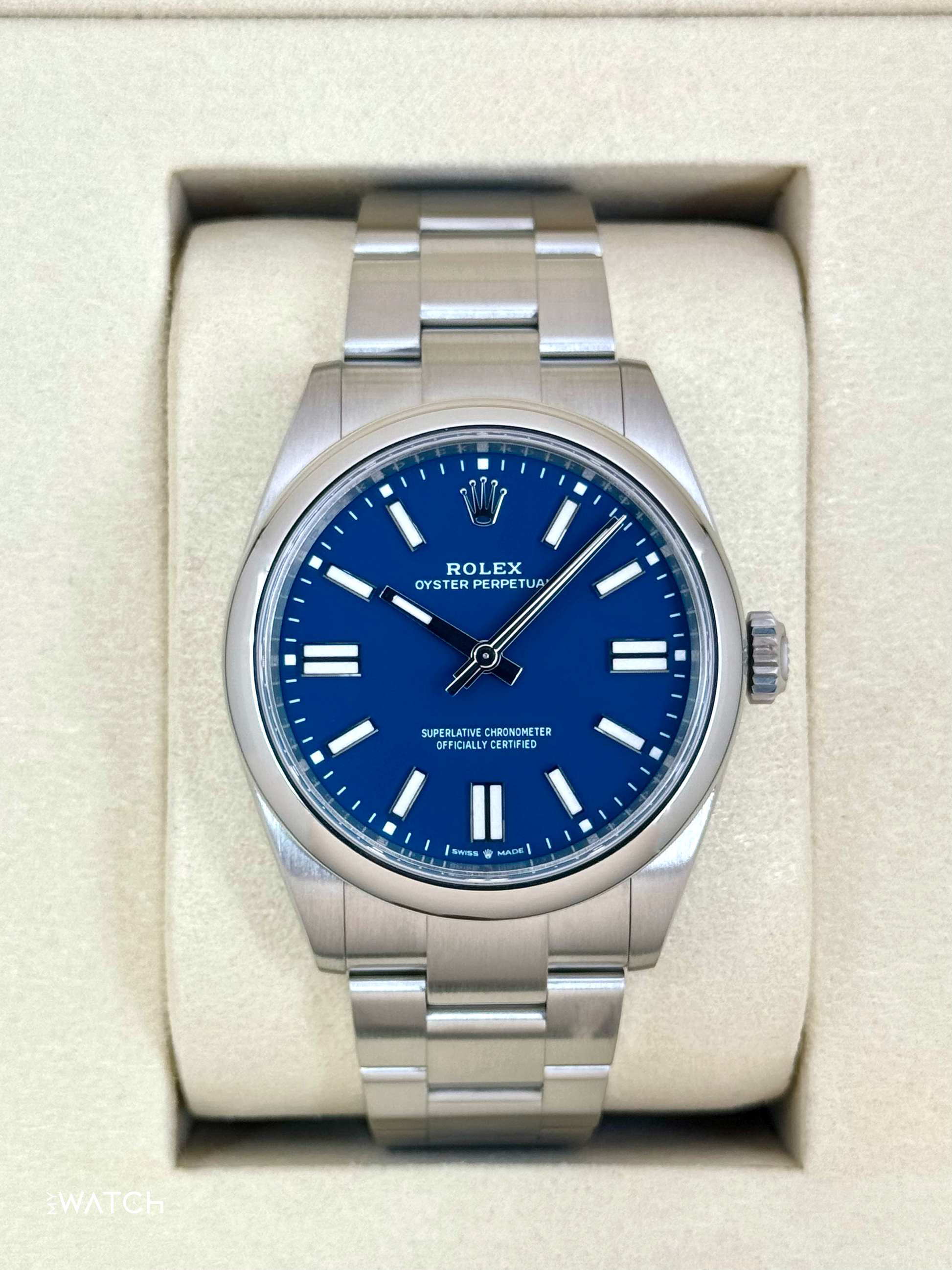 2025 Rolex Oyster Perpetual 41mm 134300 Med Blue Dial - MyWatchLLC
