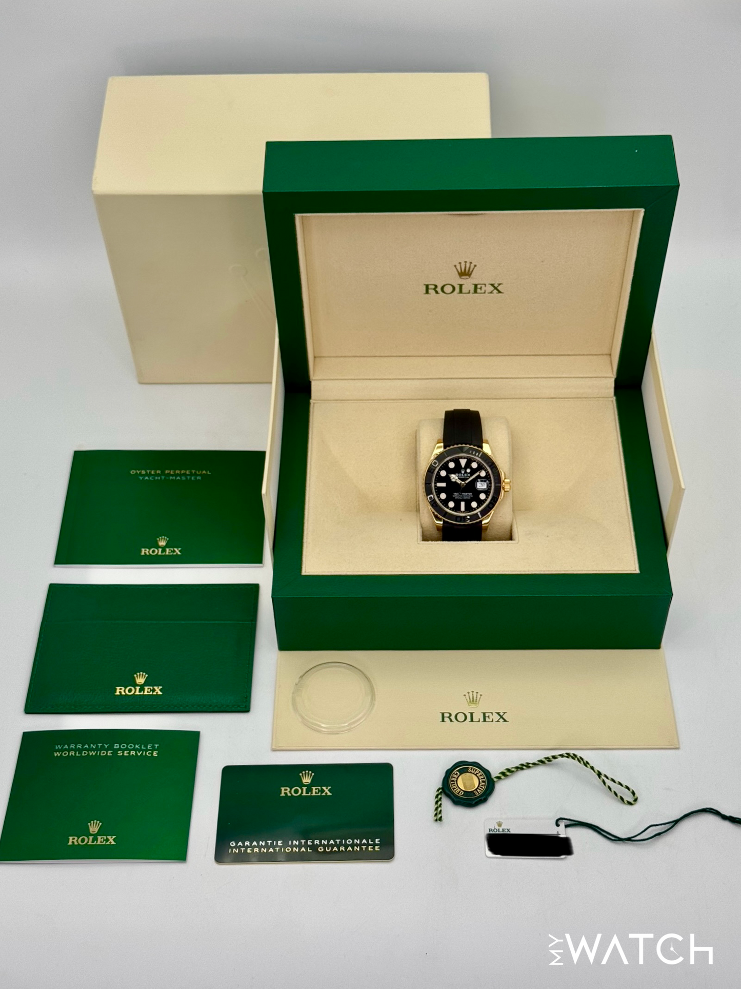 2024 Rolex Yacht-Master 42mm 226658 Gold Oysterflex Black Dial