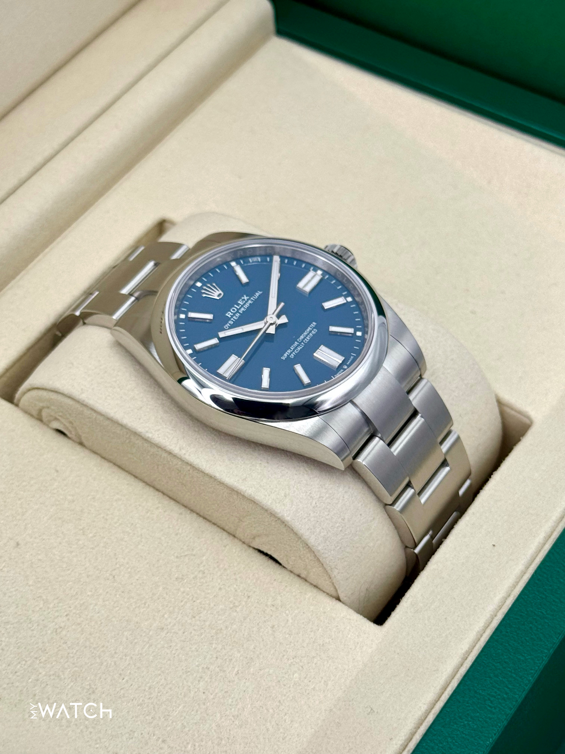 NEW 2025 Rolex Oyster Perpetual 41mm 134300 Med Blue Dial - MyWatchLLC