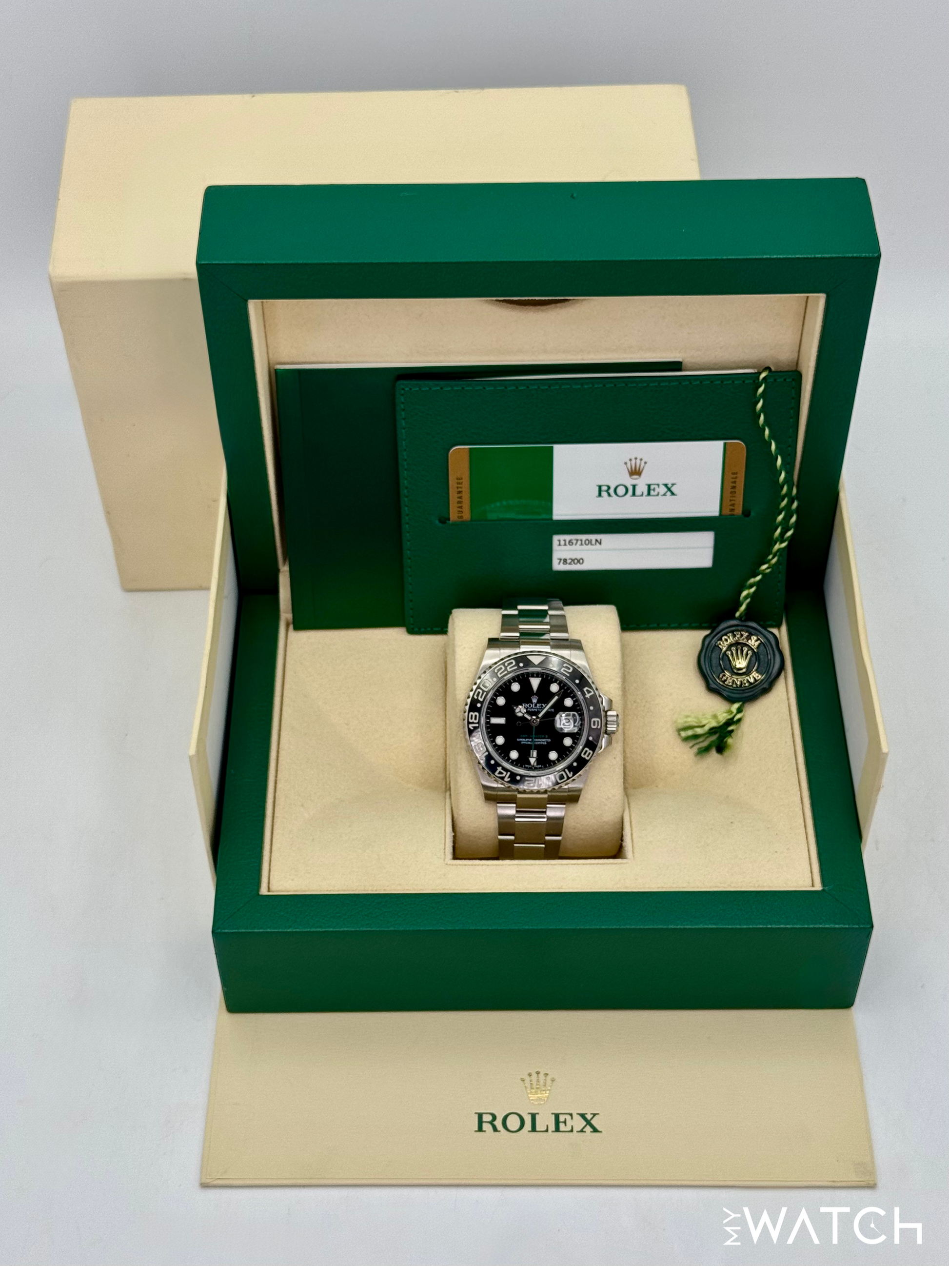 2018 Rolex GMT-Master II 40mm 116710LN Stainless Steel Black Dial - MyWatchLLC