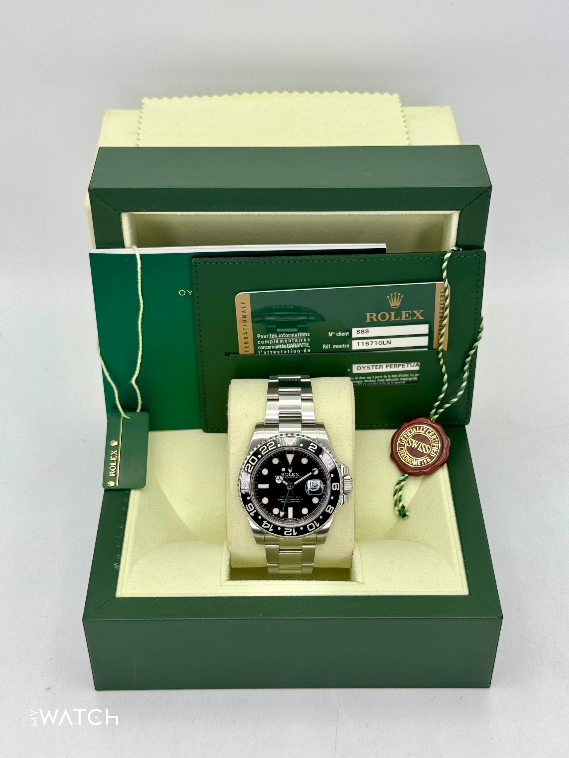 2011 Rolex GMT-Master II 40mm 116710LN Stainless Steel Black Dial - MyWatchLLC