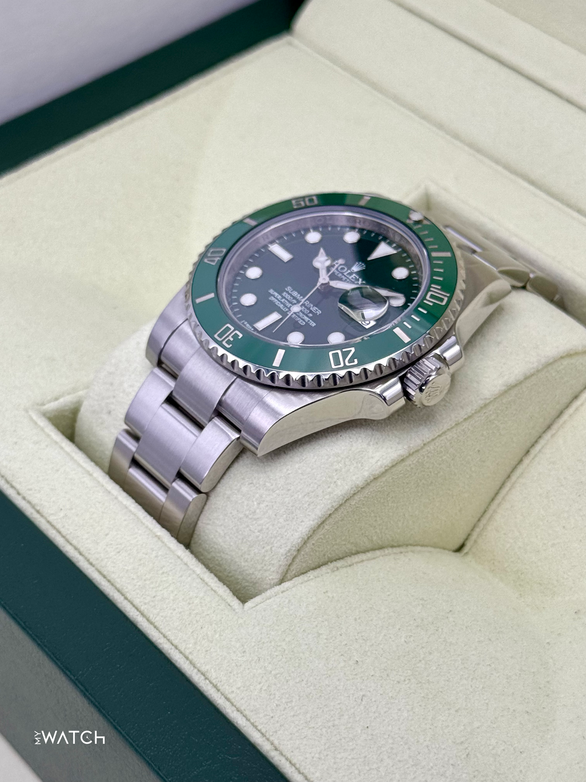 2014 Rolex Submariner "Hulk" 40mm 116610LV Green Dial - MyWatchLLC