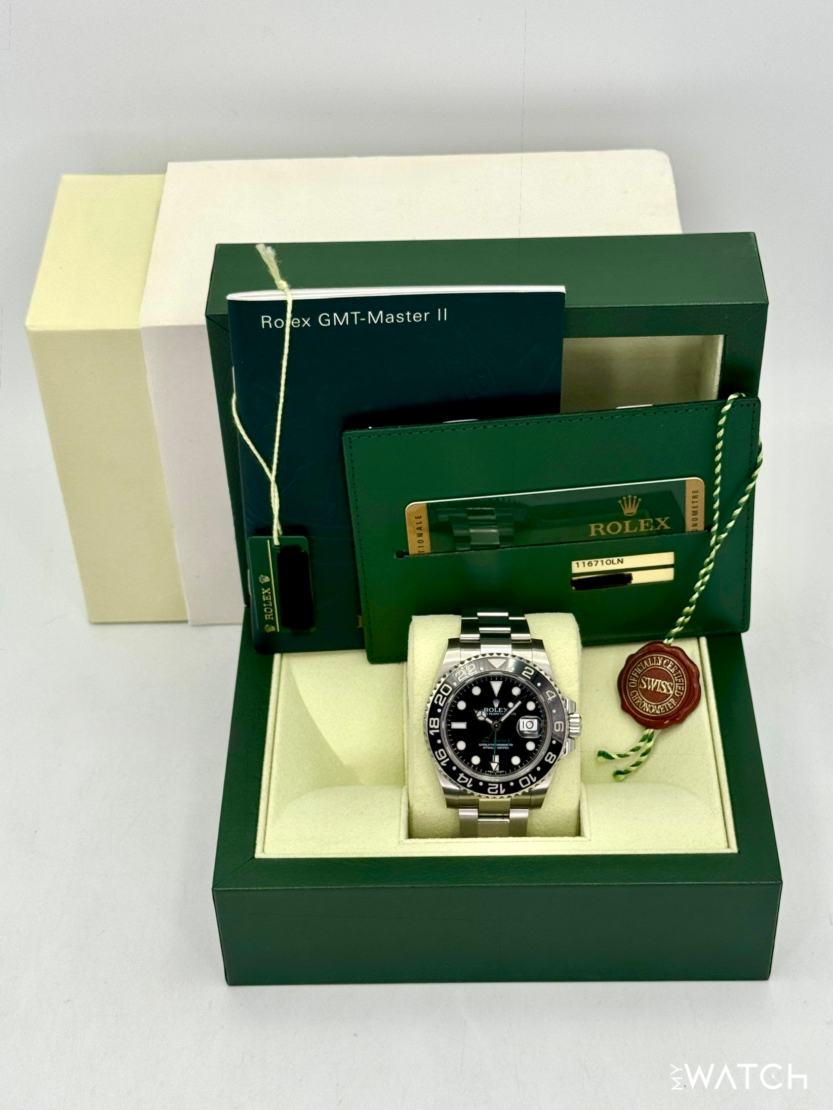 2014 Rolex GMT-Master II 40mm 116710LN Stainless Steel Black Dial - MyWatchLLC