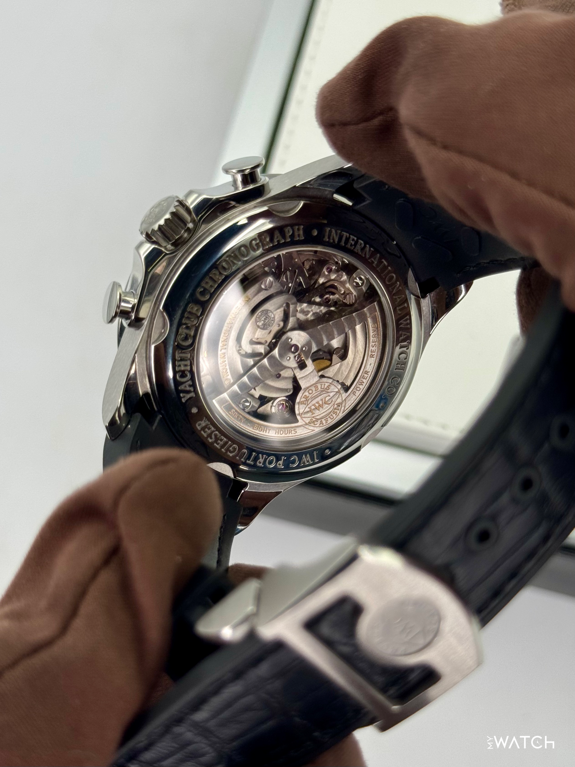 2011 IWC Portuguese Chronograph 45mm IW390204 Stainless Steel Black Dial - MyWatchLLC