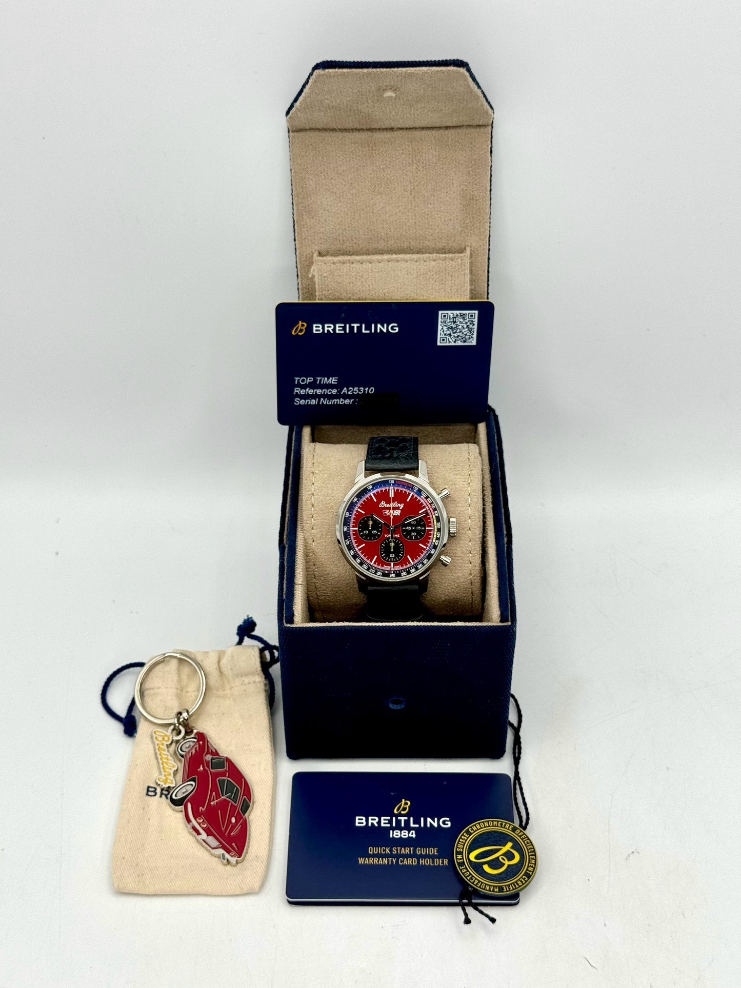 New 2024 Breitling Top Time Chronograph 42mm A25310 Steel Red Dial - MyWatchLLC