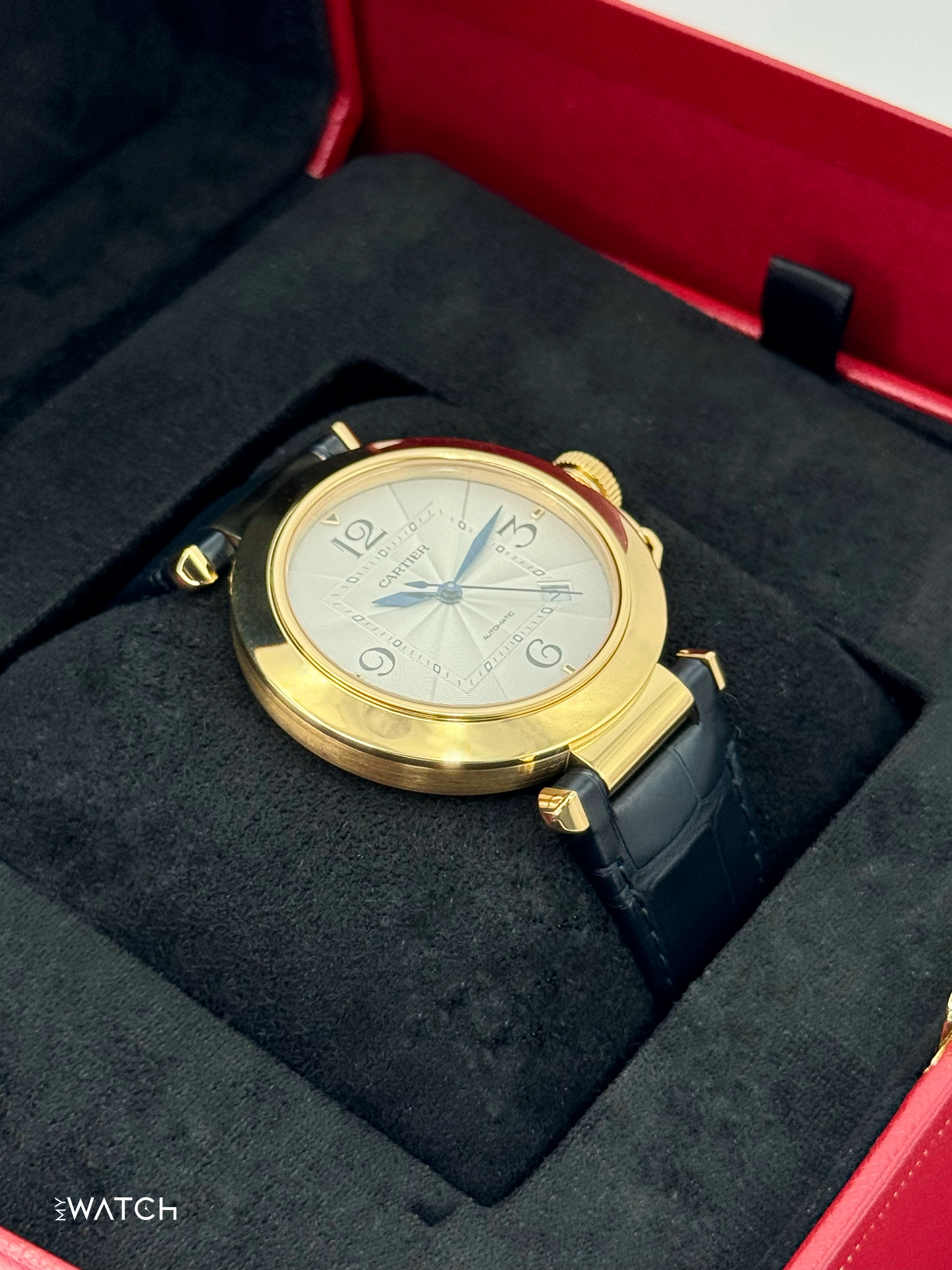 2023 Cartier Pasha 41mm WGPA0007 Yellow Gold Silver Dial - MyWatchLLC